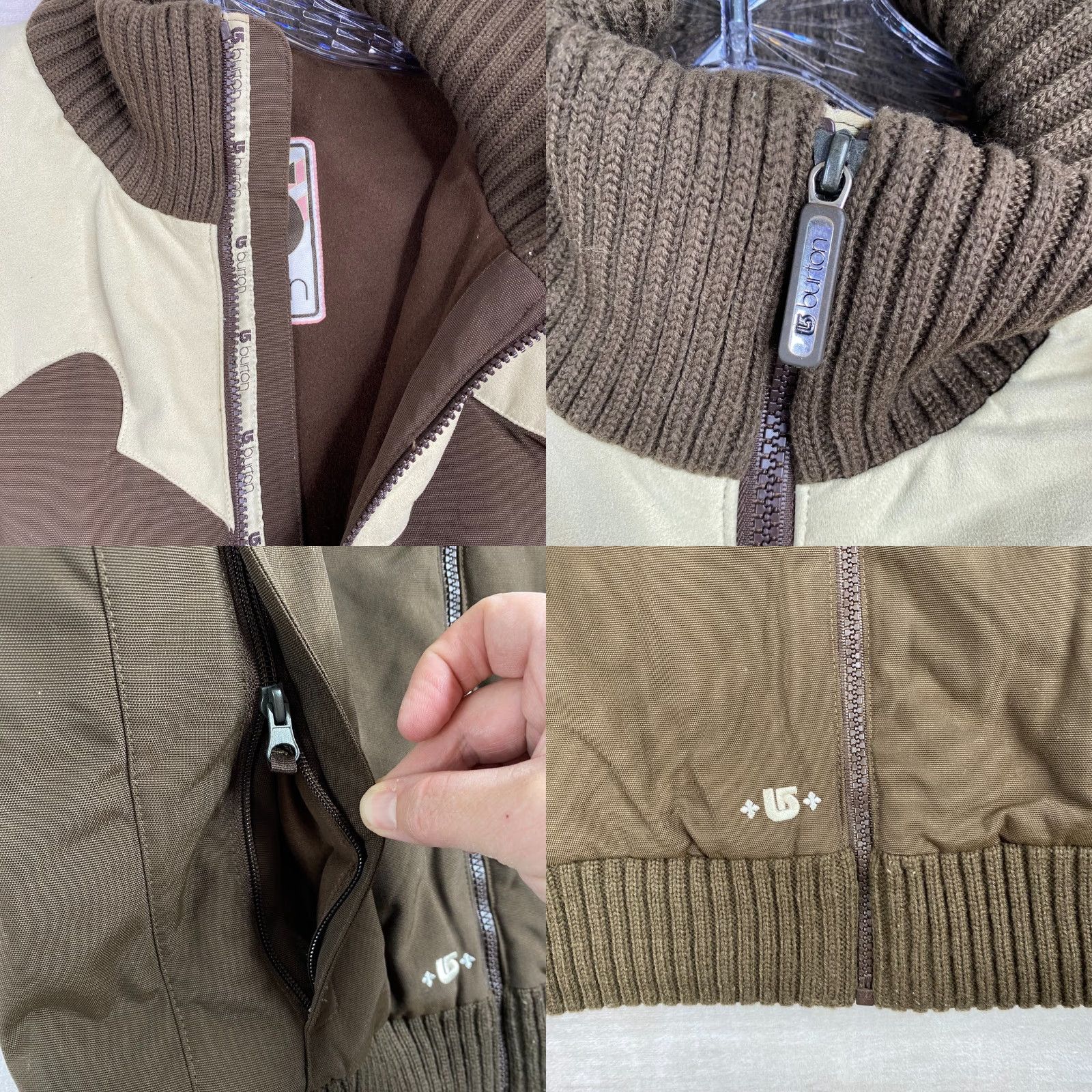 Burton VINTAGE Burton Insulated Vest Womens M Brown Cream Snowboarding Outdoors Retro Y2K Size M / US 6-8 / IT 42-44 - 9 Thumbnail