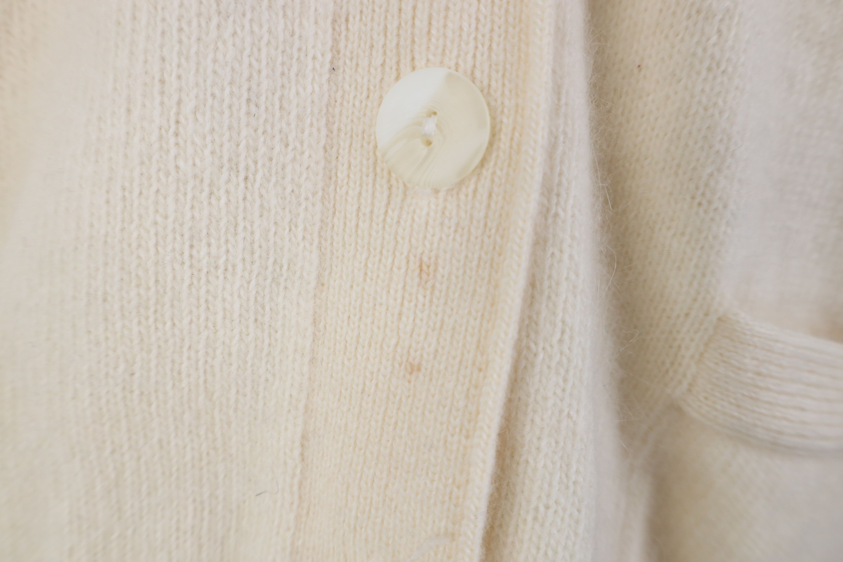 Vintage AS IS Vintage 90s Lambswool Angora Knit Cardigan Sweater Size M / US 6-8 / IT 42-44 - 6 Thumbnail