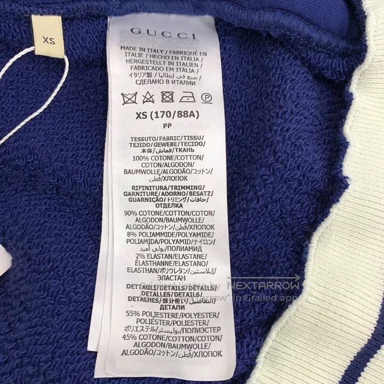Gucci Gucci Dark blue logo embroidered cotton hooded zipper long Size US XS / EU 42 / 0 - 6 Thumbnail