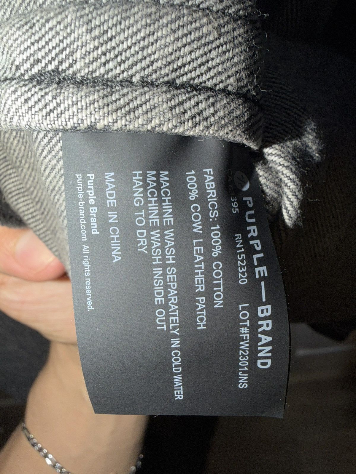 Purple Brand PURPLE BRAND Embossed Denim Jacket 'Black' XXL Size US XXL / EU 58 / 5 - 6 Thumbnail
