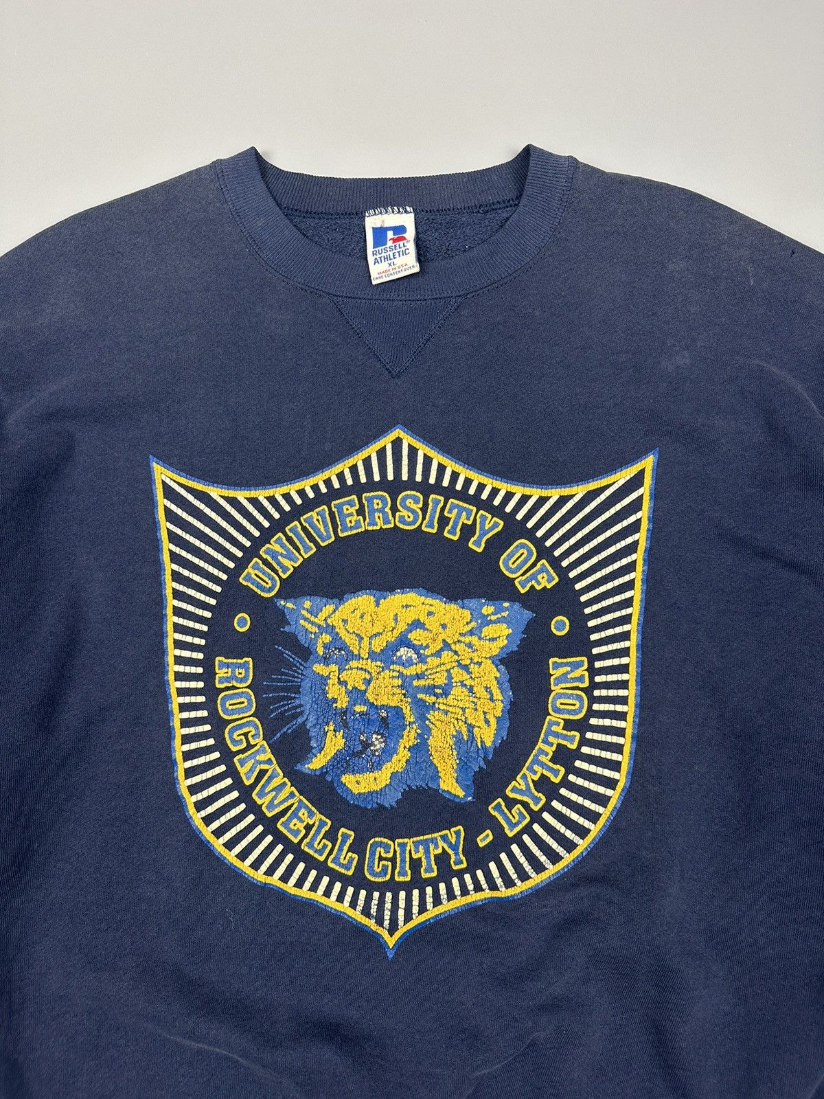 Russell Athletic × Vintage Vintage Russel Athletic University Sweatshirt Size US XL / EU 56 / 4 - 3 Thumbnail
