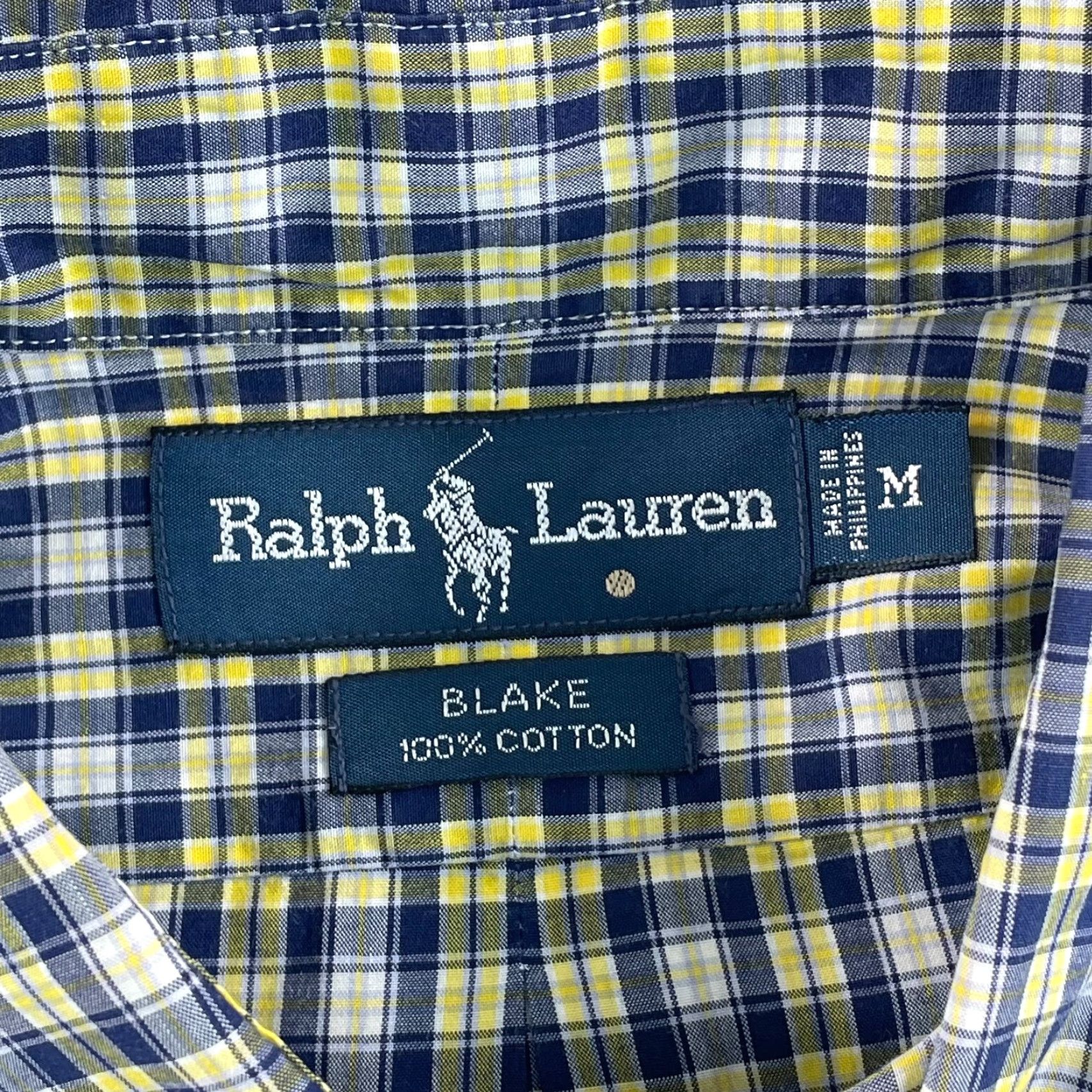 Polo Ralph Lauren Polo Ralph Lauren Blake Shirt Men M Plaid Blue Yellow Button-Up Short Sleeve Preppy Vintage? Size US M / EU 48-50 / 2 - 2 Thumbnail