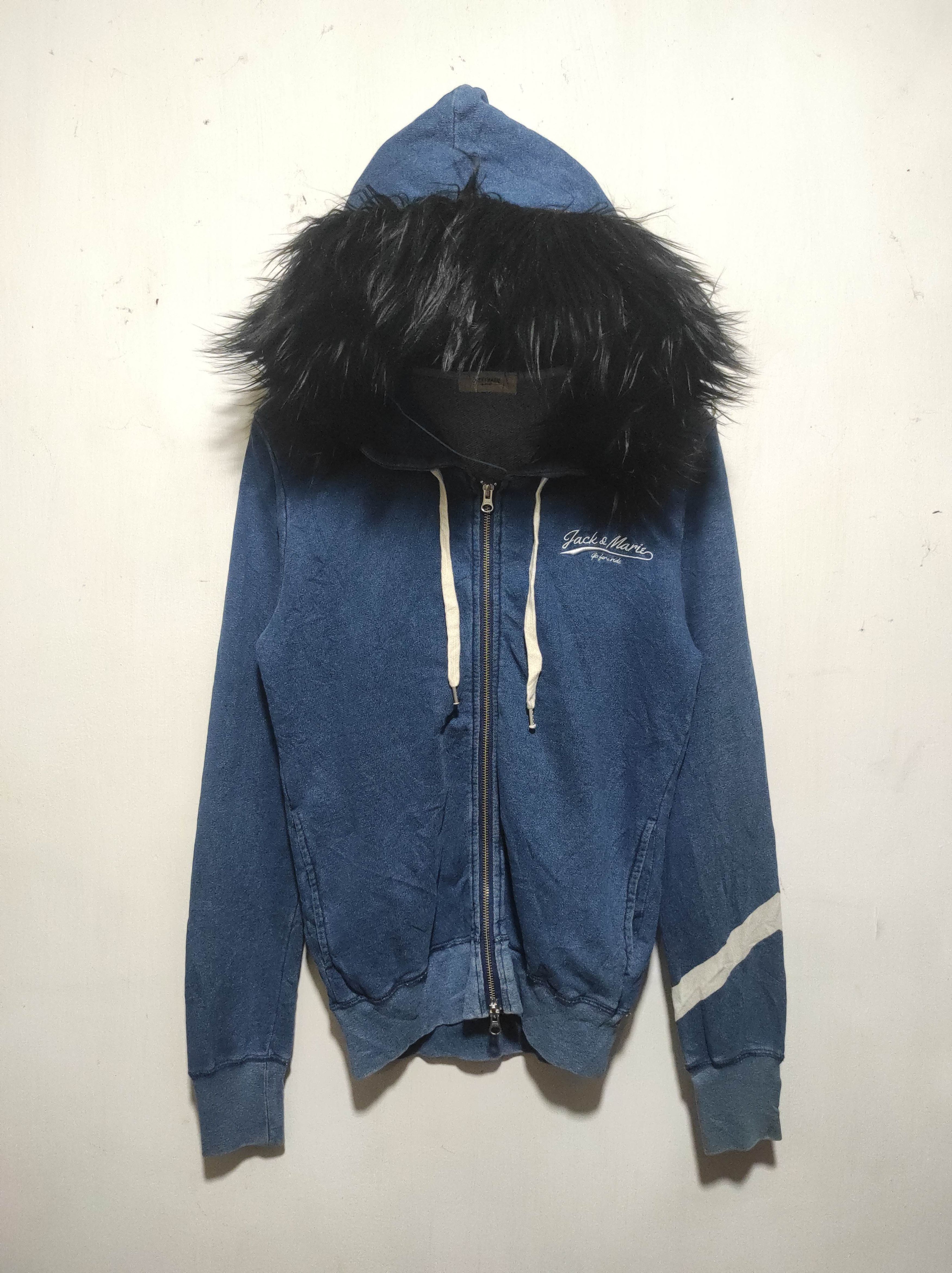 If Six Was Nine Jack & Marie Denim Double Zip Fur Hoodie IfSixWasNine style Size US S / EU 44-46 / 1 - 8 Thumbnail