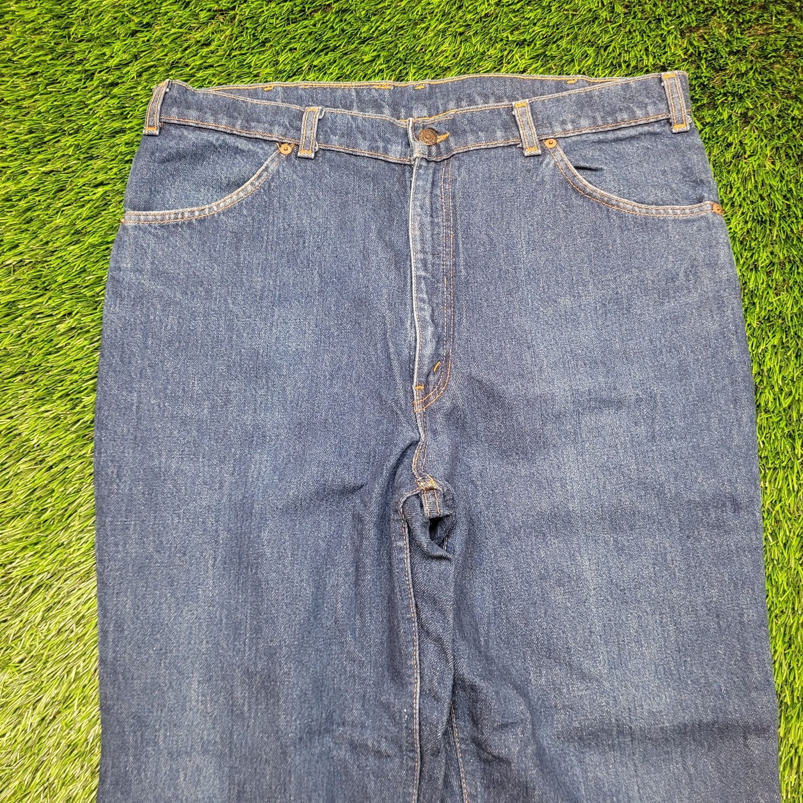 Levi's VTG 80s Levis 619 Orange Tab Jeans Mens 37x28 Canada Size US 37 - 2 Thumbnail