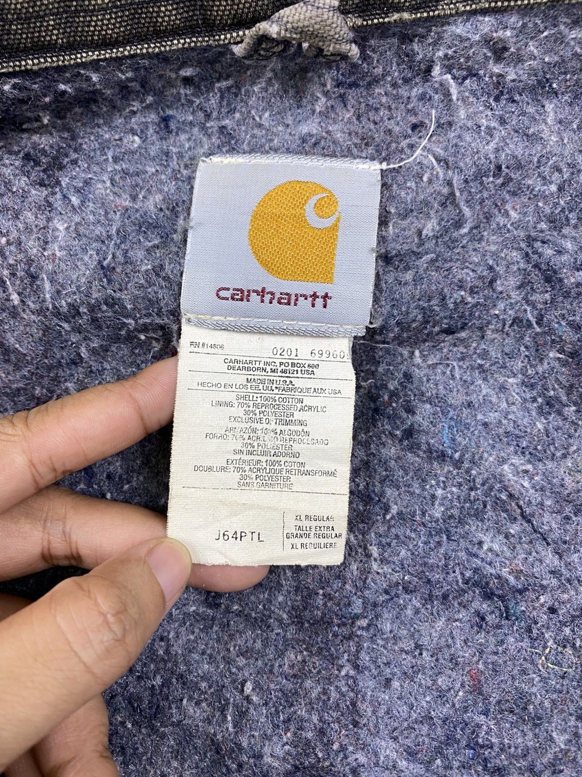 Carhartt Vintage Carhart J64 PTL Distressed Detroit Jacket Size US XL / EU 56 / 4 - 11 Thumbnail