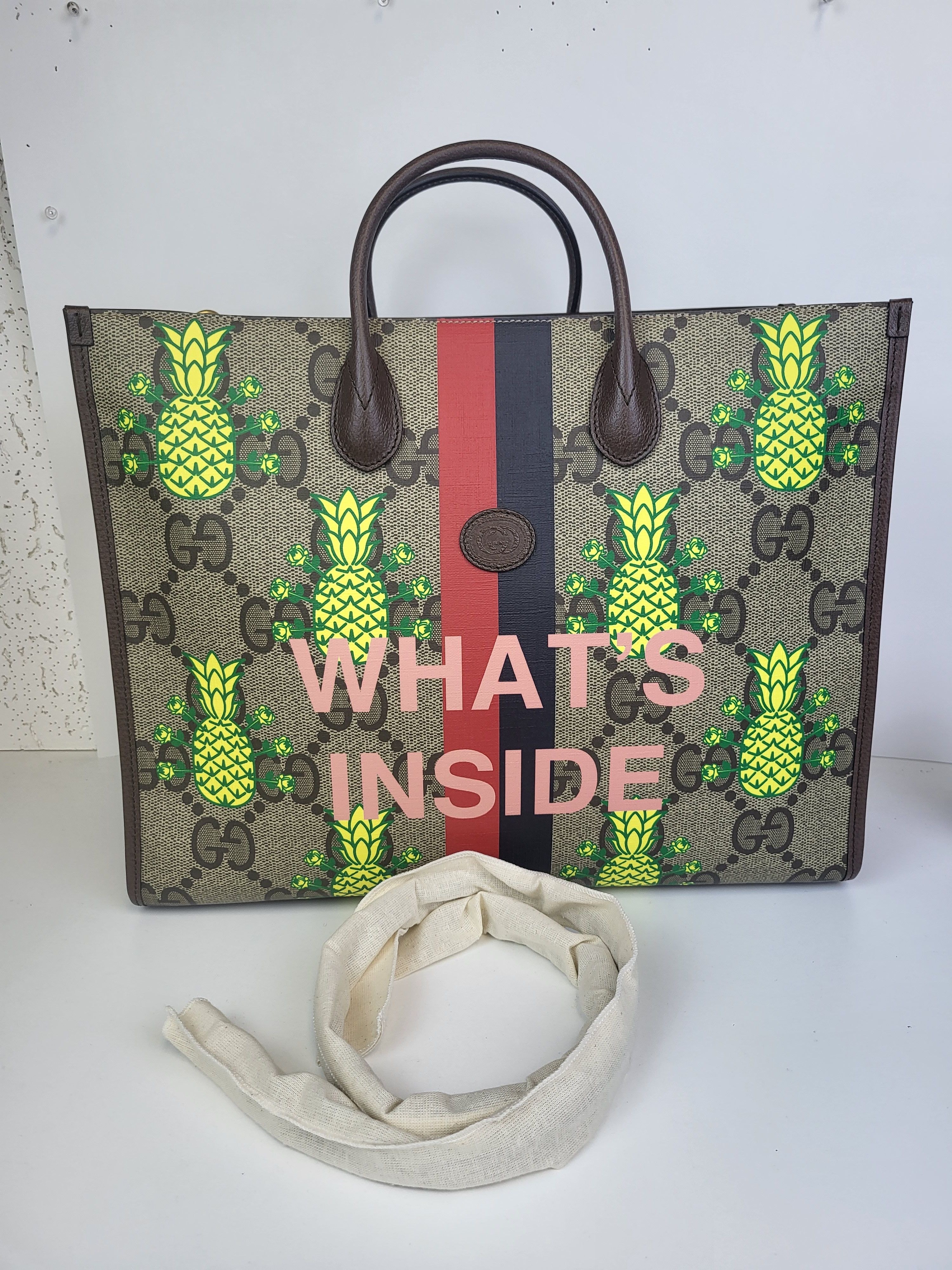 Gucci Gucci Supreme Monogram Pineapple Large Tote Bag Size ONE SIZE - 8 Thumbnail