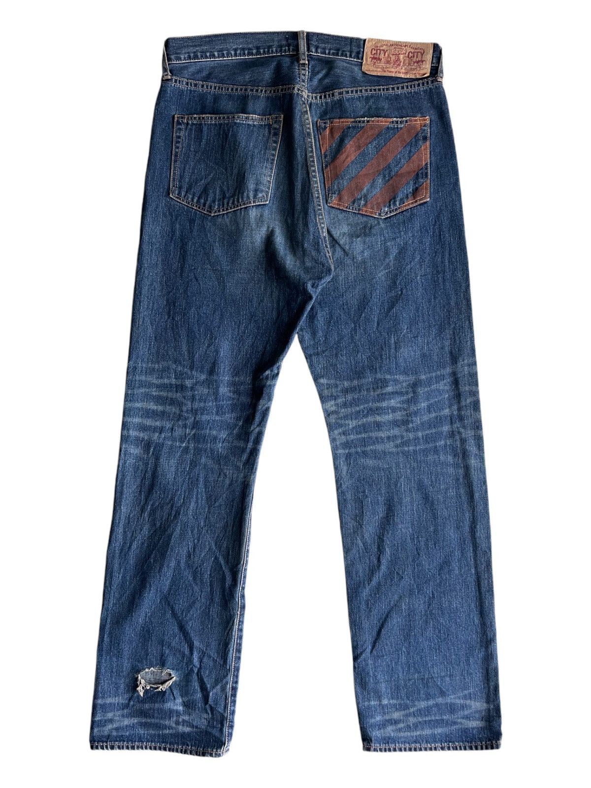 Bape Vintage Bape Baby Milo Sad Face Logo Baggy Denim Jeans Size US 34 / EU 50 - 5 Thumbnail