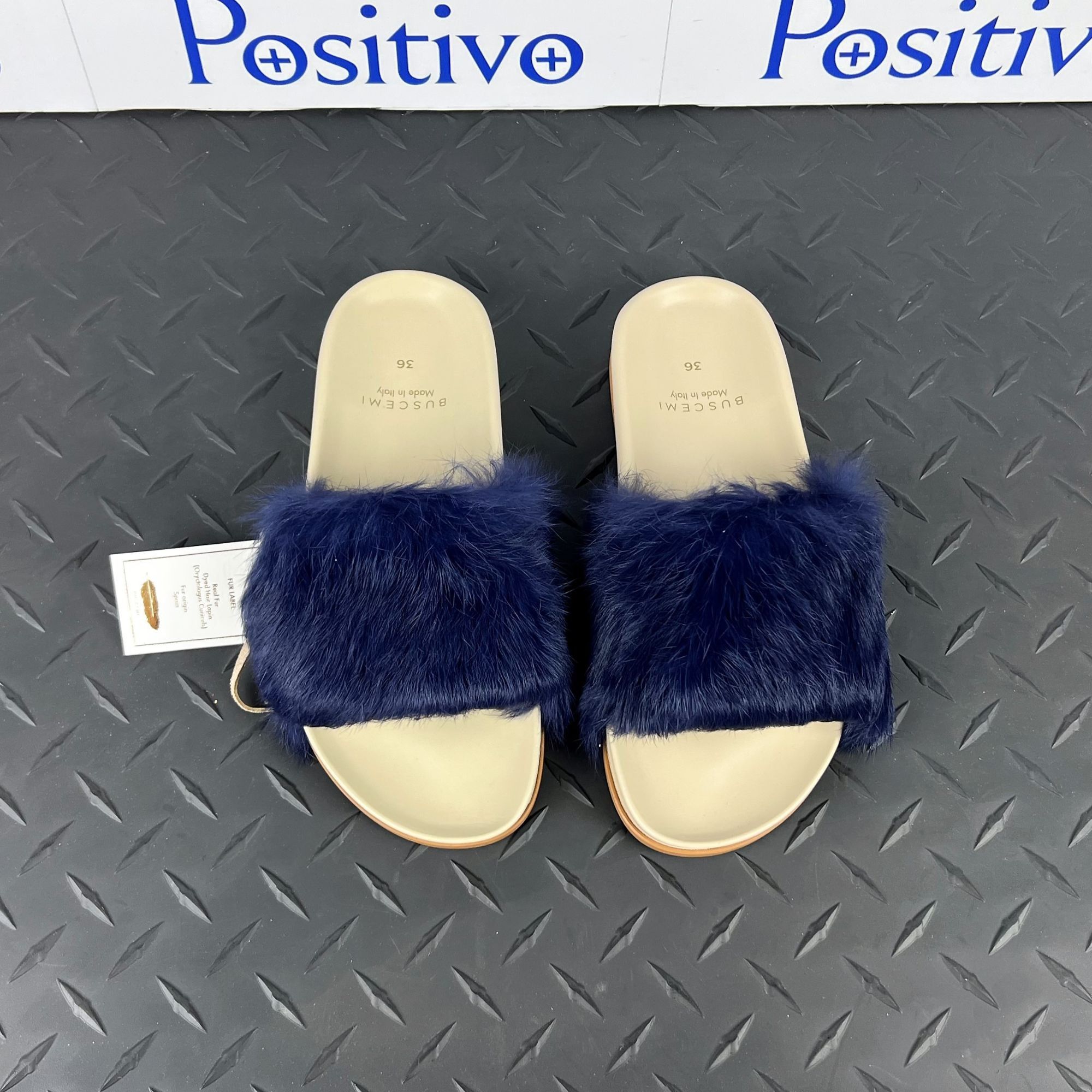 Buscemi Buscemi Slide Fur Clot Purple Leather Slippers US 8 EU 38 Size US 8 / IT 38 - 2 Thumbnail