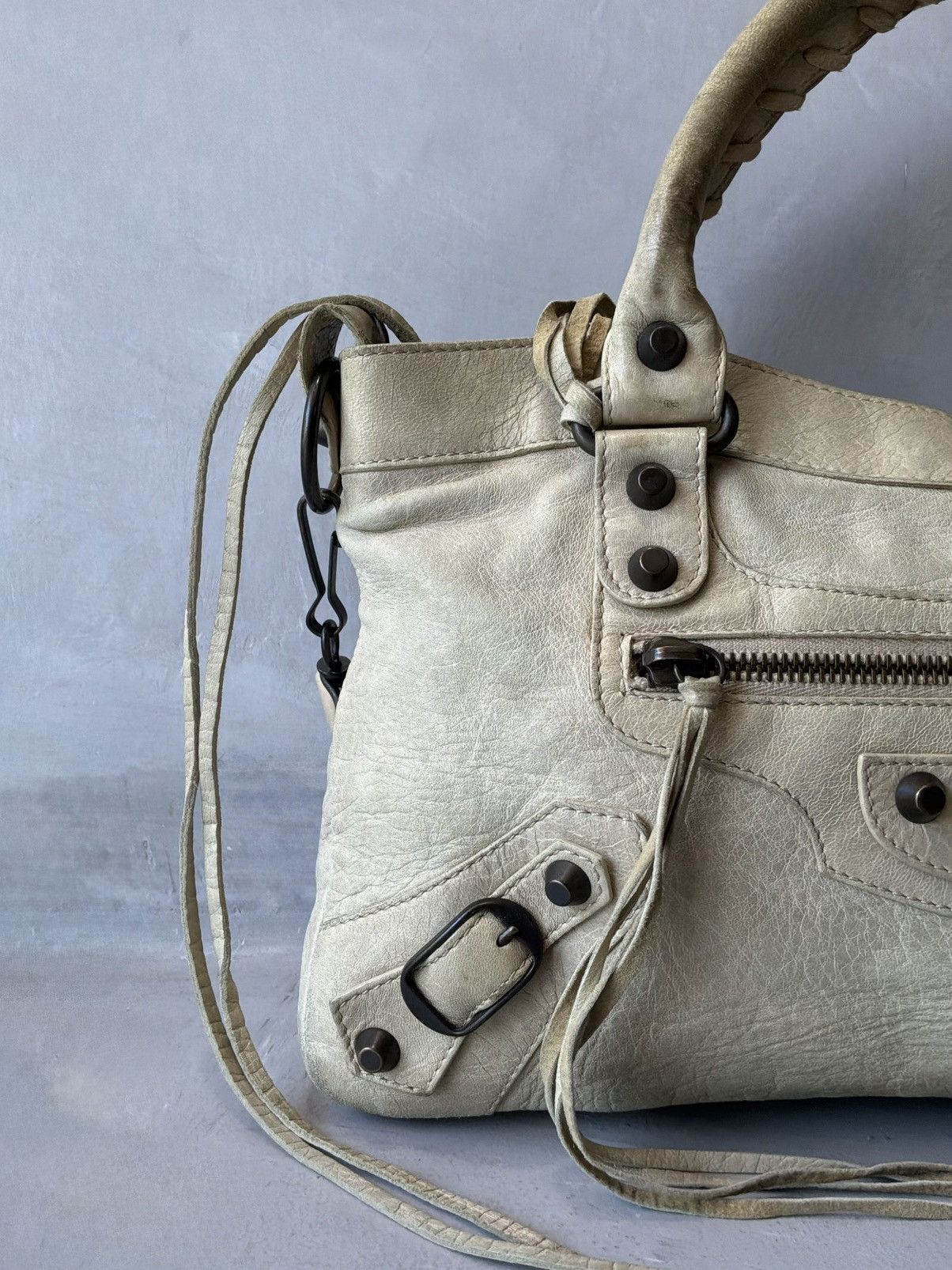 Balenciaga Balenciaga - Le First - Beige Lambskin Bag Size ONE SIZE - 8 Thumbnail