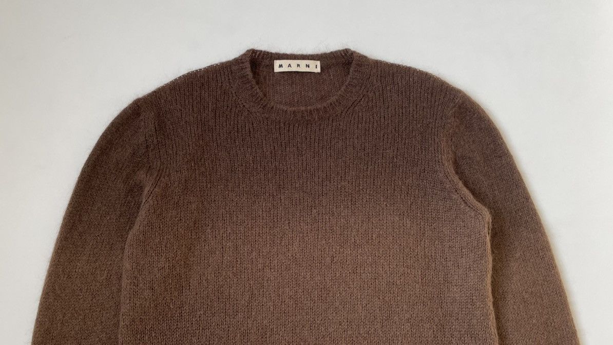 Marni Brown Mohair Sweater Size US XL / EU 56 / 4 - 3 Thumbnail
