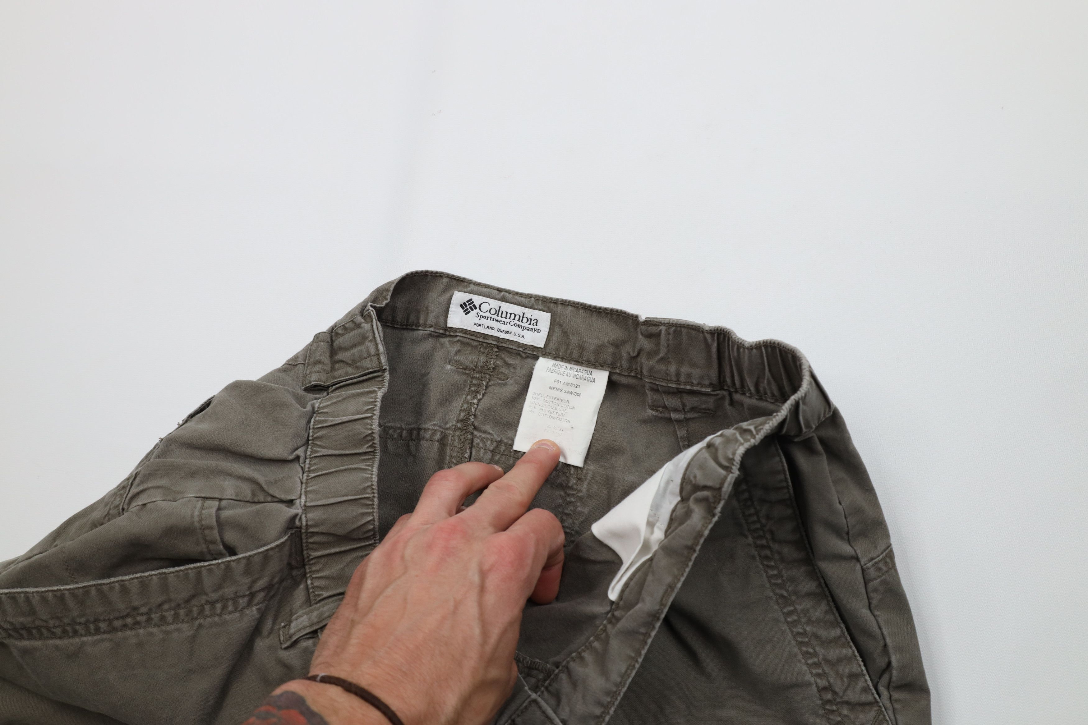 Columbia Vintage 90s Y2K Columbia Wide Leg Trekking Cargo Pants Size US 32 / EU 48 - 10 Thumbnail