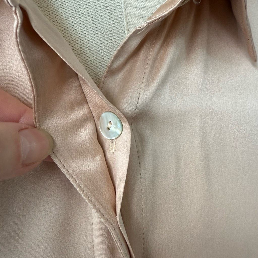 Other Finley Lindy 100% Silk Blouse Knot Front Wine Bar Blush Pink Size S / US 4 / IT 40 - 4 Thumbnail