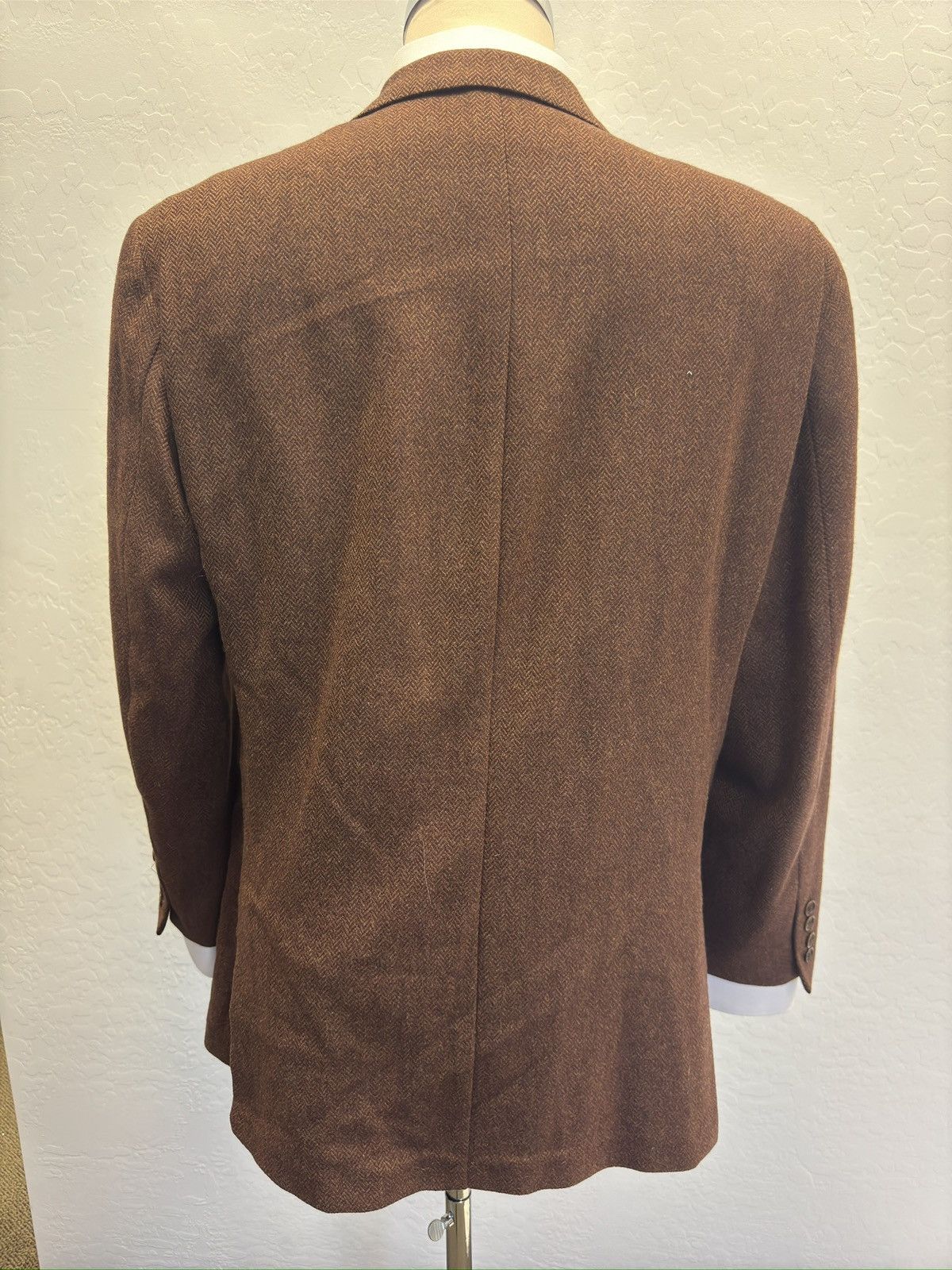 Paul Stuart Paul Stuart Herringbone Soft Wool Unconstructed Suit Jacket Size 46R - 7 Thumbnail