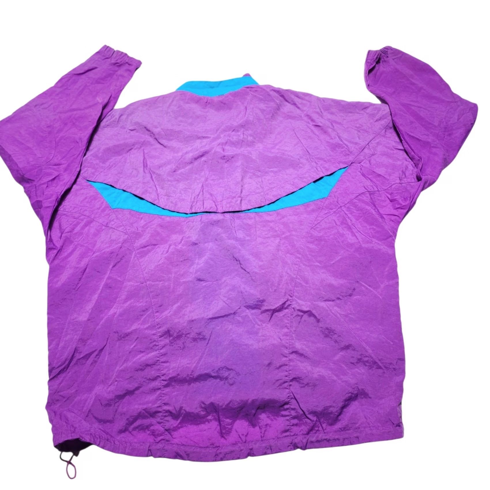 Nike VINTAGE Nike Windbreaker Women's XL Purple Full Zip Pockets 90s Teal Size XL / US 12-14 / IT 48-50 - 2 Thumbnail