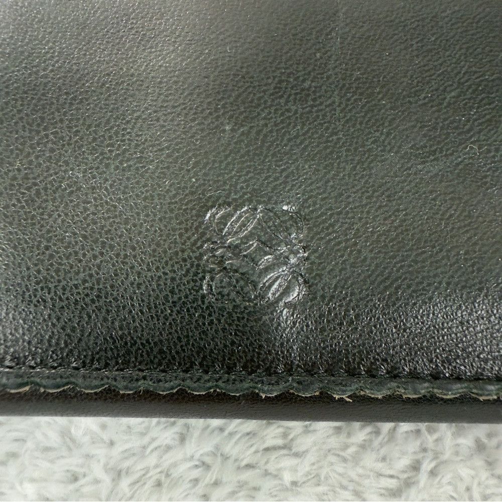 Loewe LOEWE Anagram Leather Long Bifold Wallet Black 100% Authent Size ONE SIZE - 7 Thumbnail