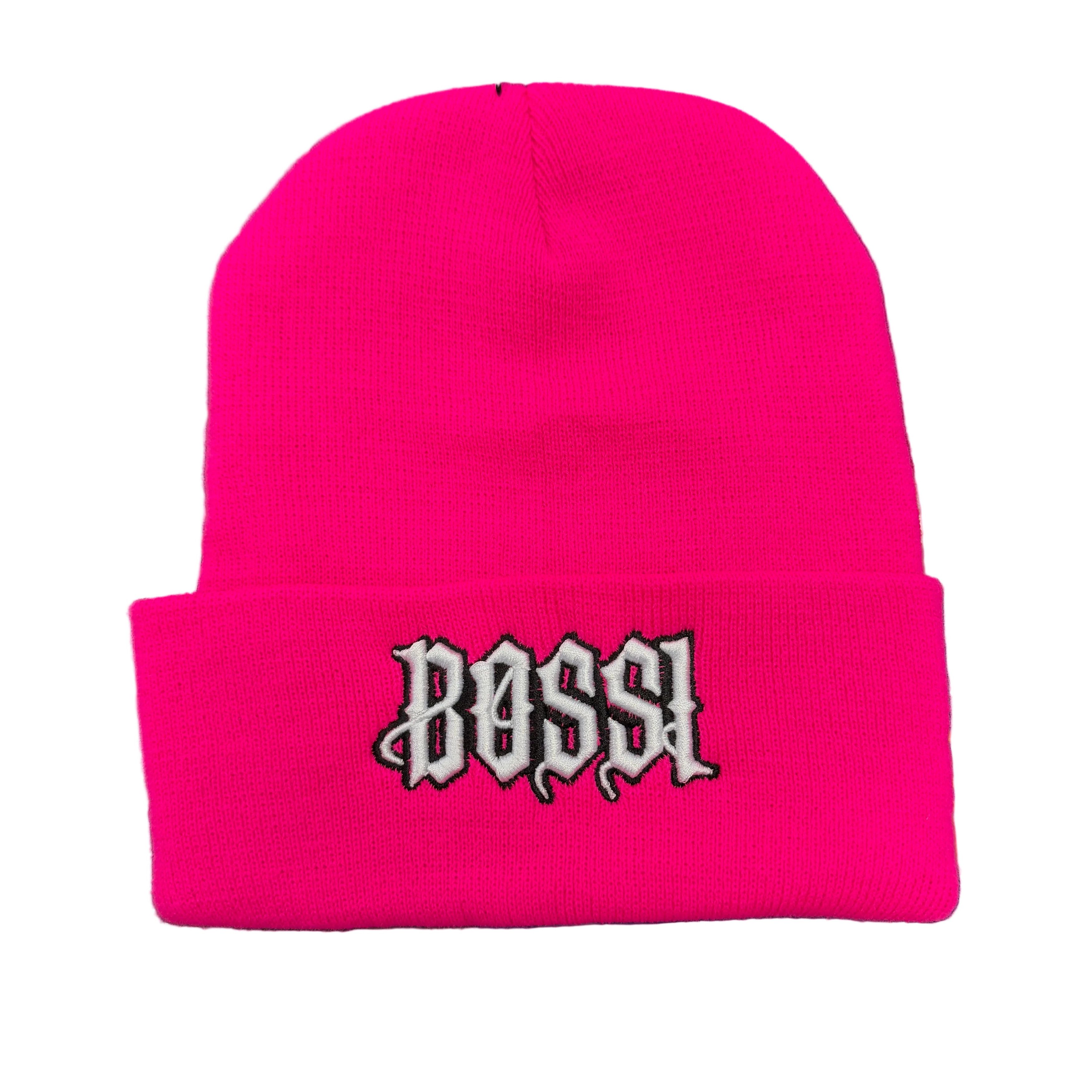 Bossi Sportswear Bossi x Endless Supply Beanie Pink/White Size ONE SIZE - 1 Thumbnail
