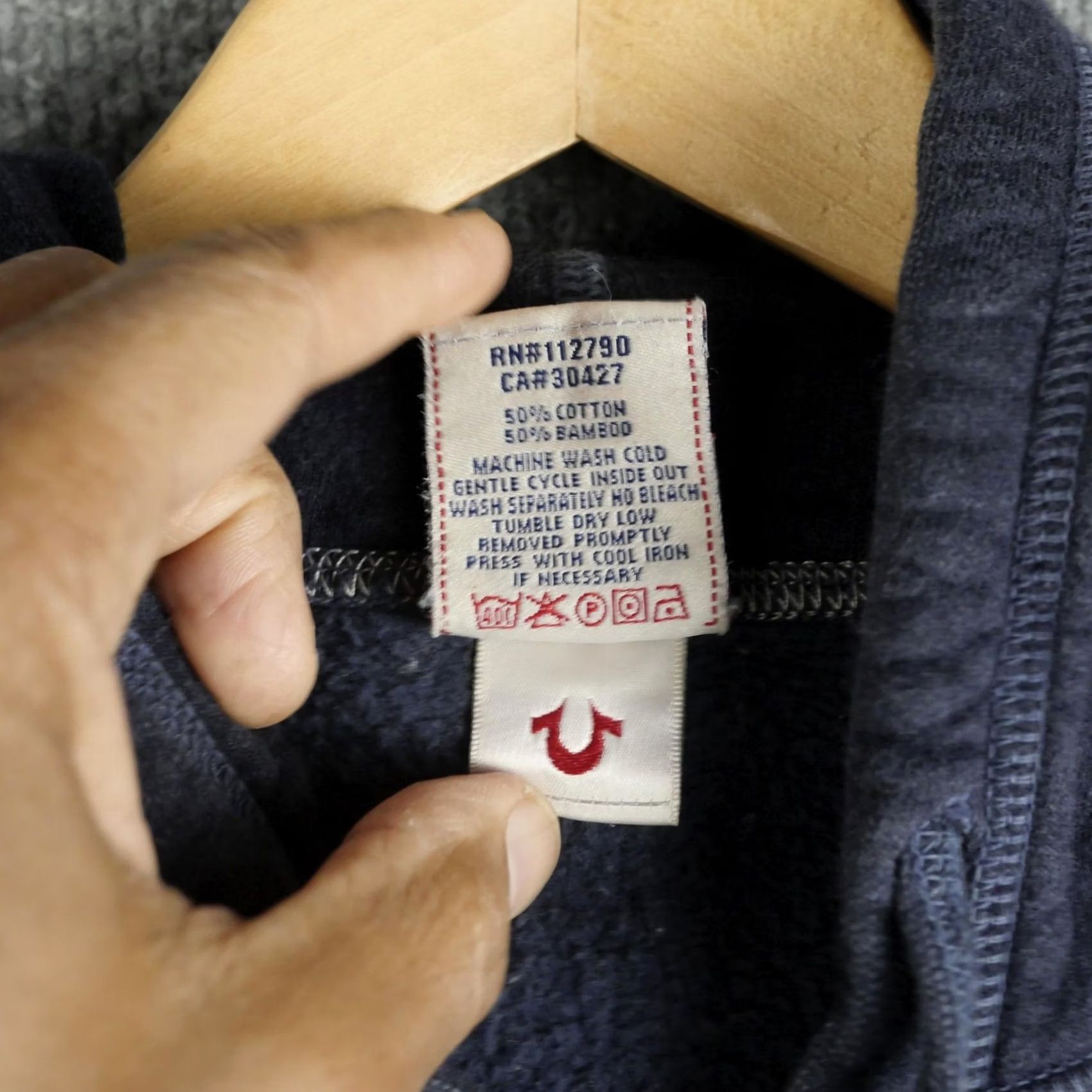 True Religion True Religion Hoodie Mens S Blue Full Zip Fleece Horseshoe Logo Sweatshirt Size US S / EU 44-46 / 1 - 7 Thumbnail