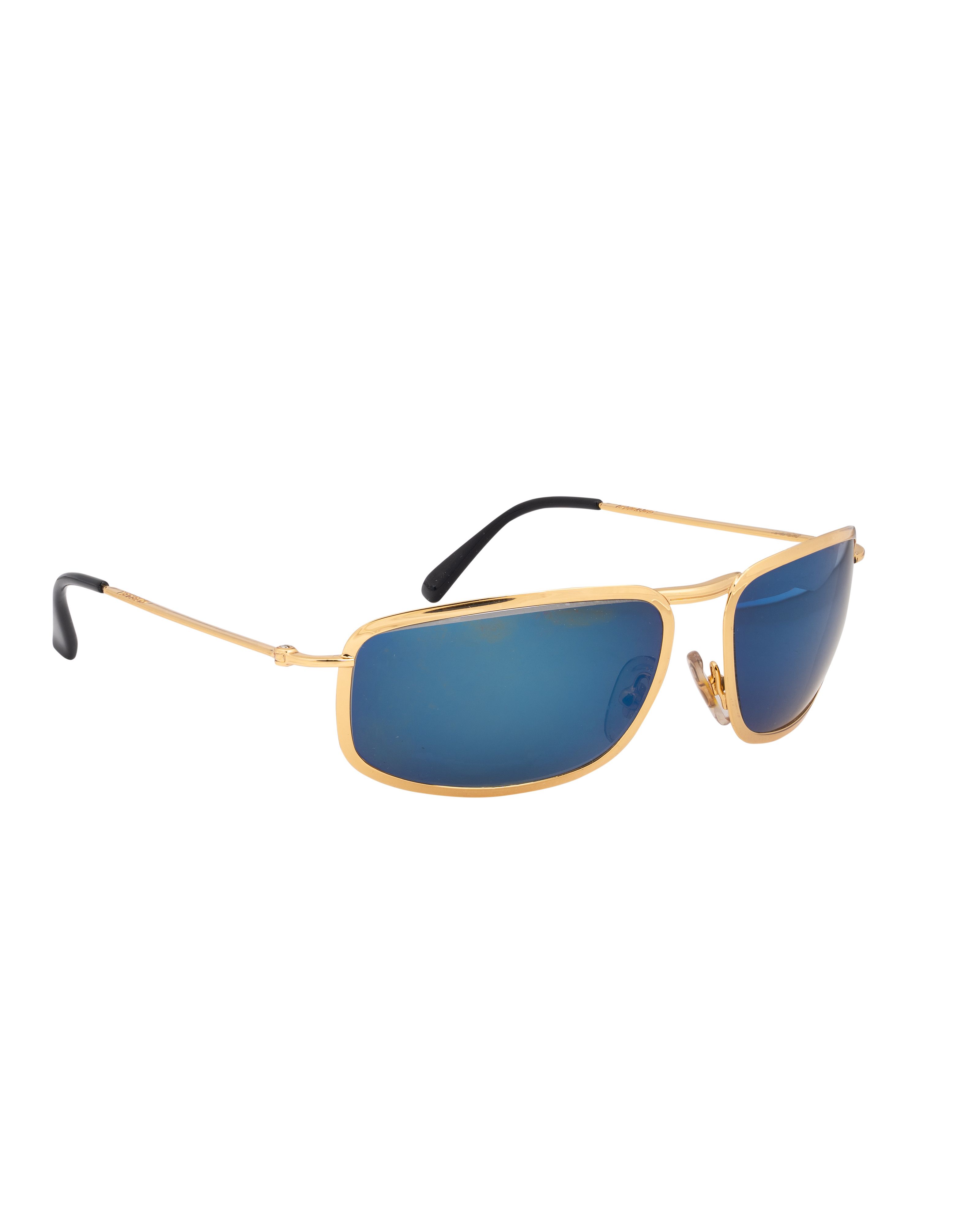 Diesel Diesel '00s Gold Round Mirror Lens Rectangular Sunglasses Size ONE SIZE - 1 Thumbnail