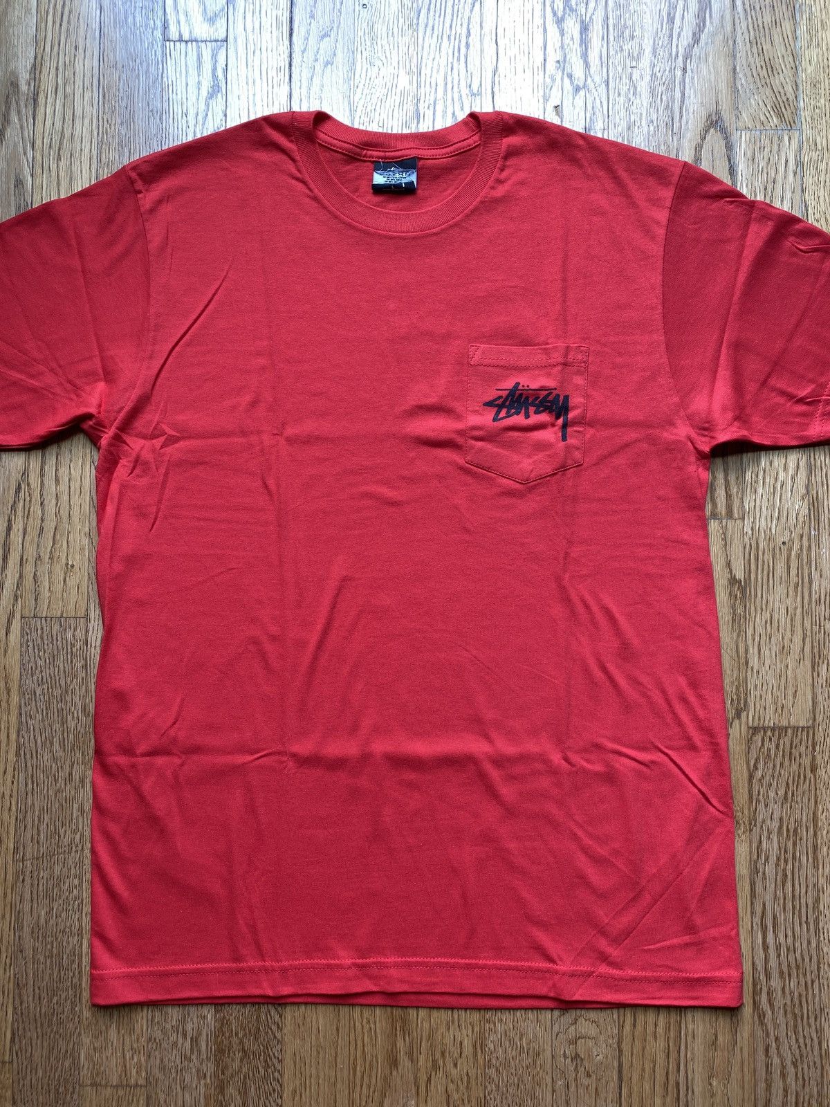 Stussy Stussy Logo Pocket Tee Sz L Size US L / EU 52-54 / 3 - 1 Thumbnail