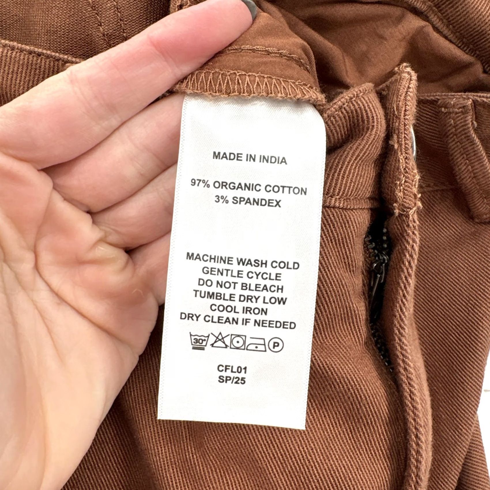 Quince Quince Pants Womens 16 Rust Organic Stretch Cotton Twill Straight Cropped Leg Casual Workwear Mens? Size 38" / US 16 / IT 52 - 5 Thumbnail