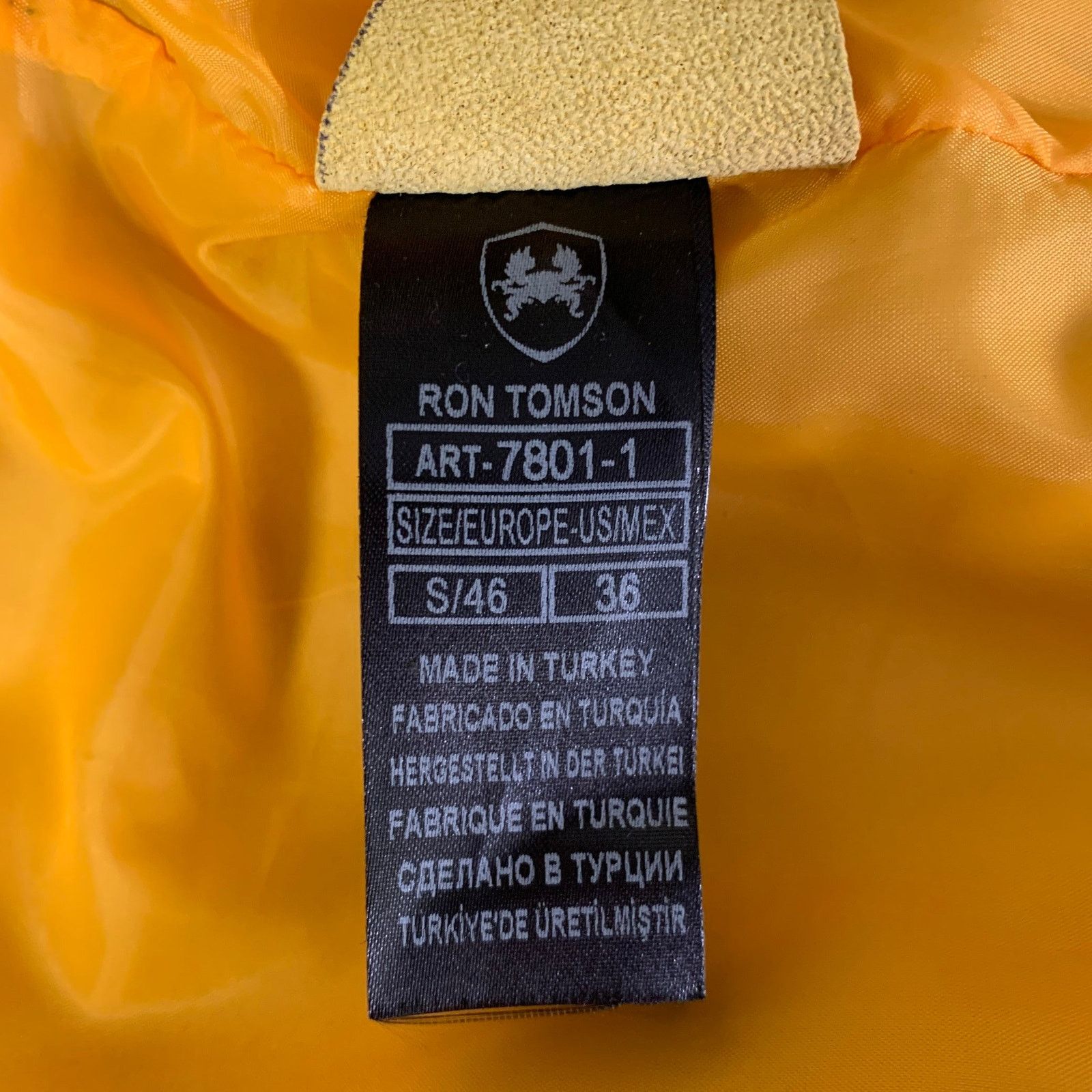 Other RON TOMSON Size 36 Yellow Leather Moto Racer Jacket Size US XXS / EU 40 - 7 Thumbnail