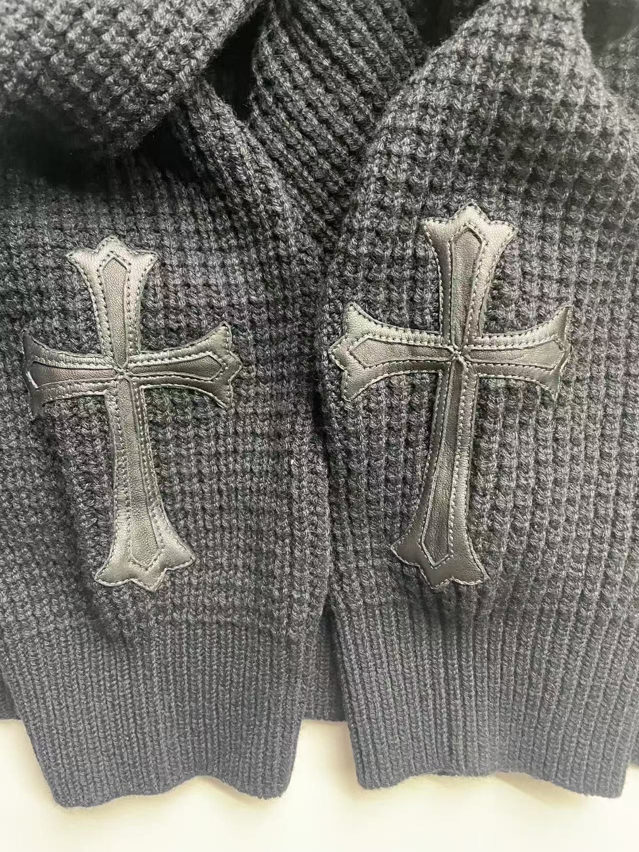 Chrome Hearts Chrome Hearts Waffle Cross Patch Cashmere Sweater Size L / US 10 / IT 46 - 7 Thumbnail