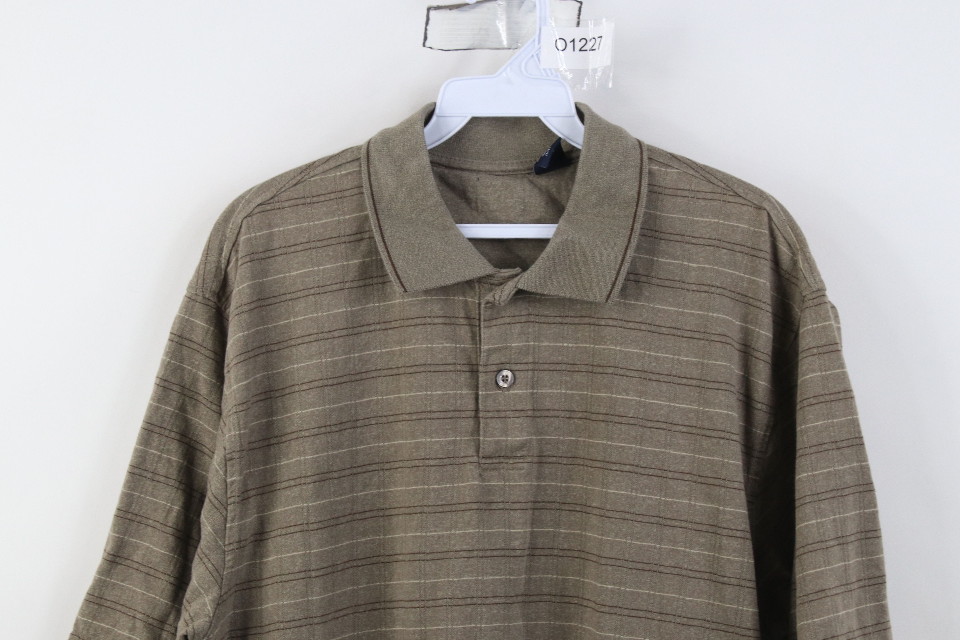 Vintage Vintage 90s Streetwear Striped Knit Golf Polo Shirt Size US L / EU 52-54 / 3 - 2 Thumbnail