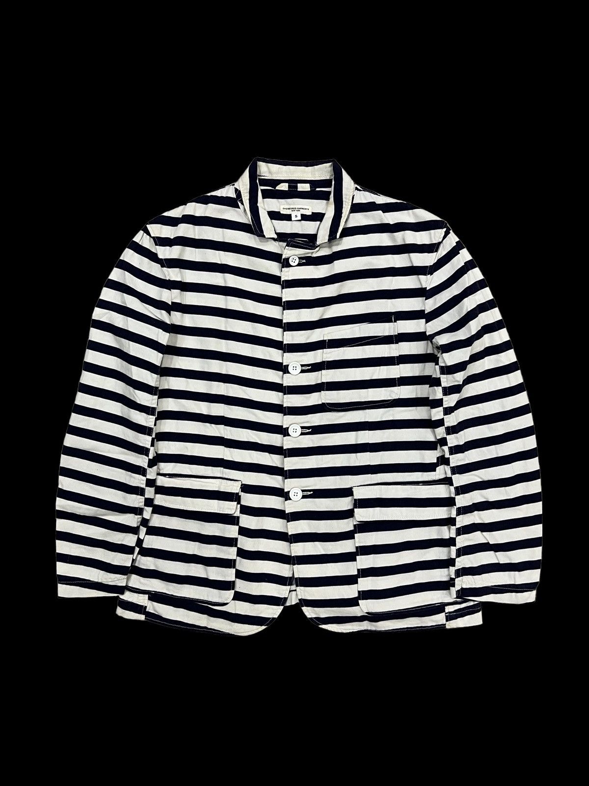 Engineered Garments Engineered Garments Prisoner Stripe 3 Pocket Chore Jacket Size US S / EU 44-46 / 1 - 1 Thumbnail