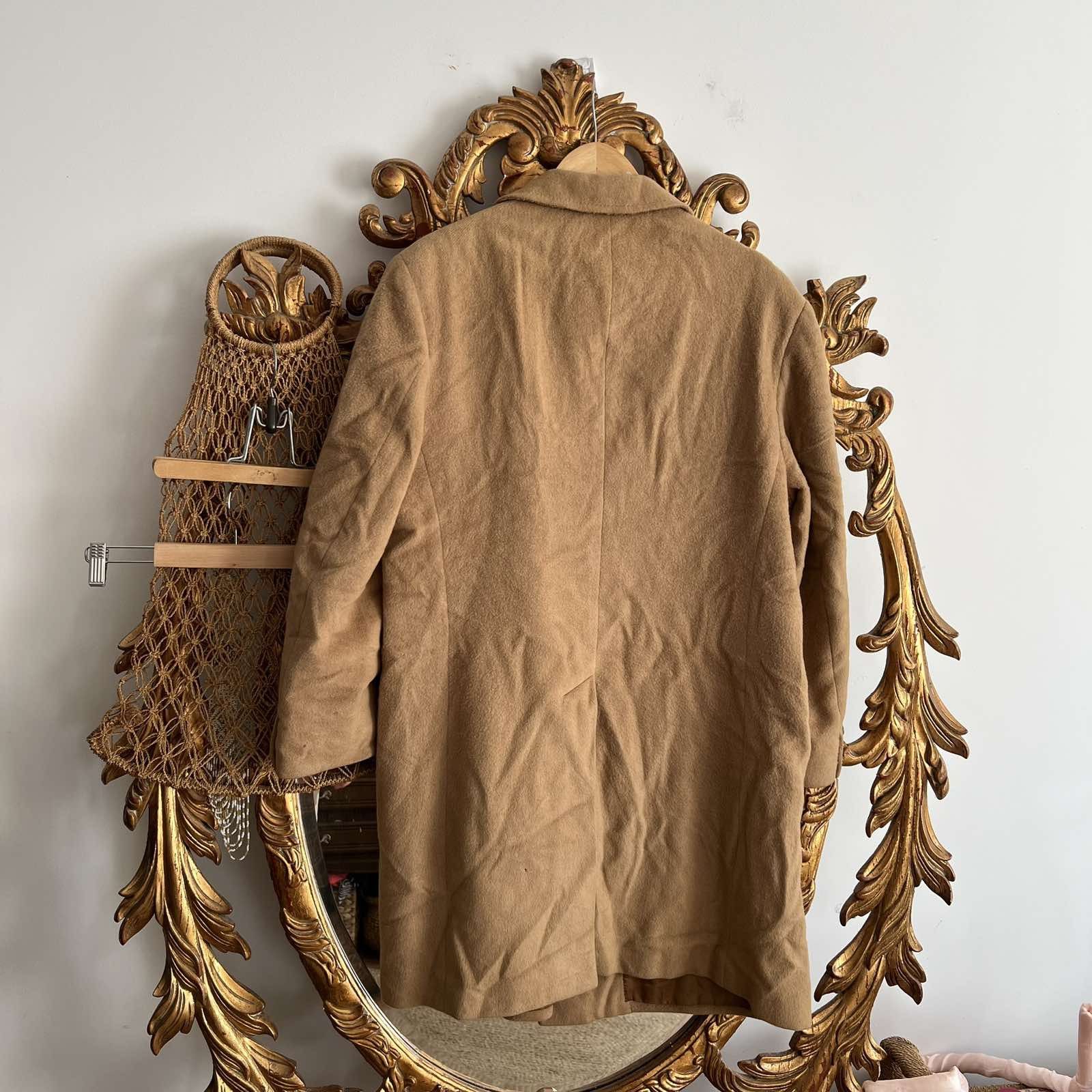 Burberry × Vintage VINTAGE LONG WOOL FLY COATS JACKET BURBERRYS HERRINGBONE Size US L / EU 52-54 / 3 - 4 Thumbnail