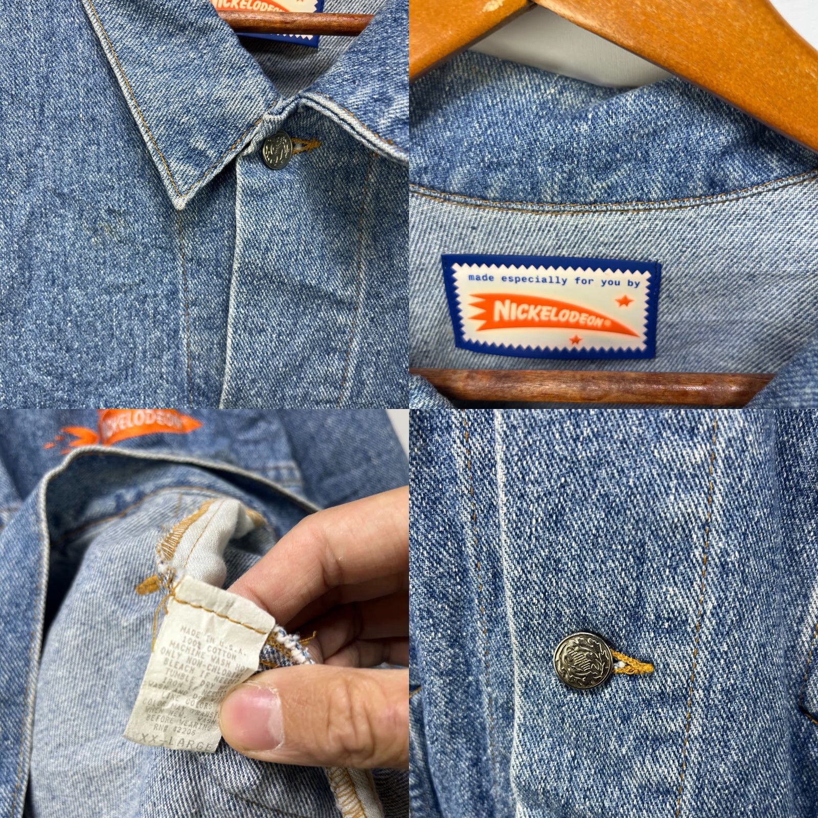 Nickelodeon VINTAGE Nickelodeon 90s Nick At Nite Denim Jacket Bomber 2XL Men Blue Size US XXL / EU 58 / 5 - 8 Thumbnail