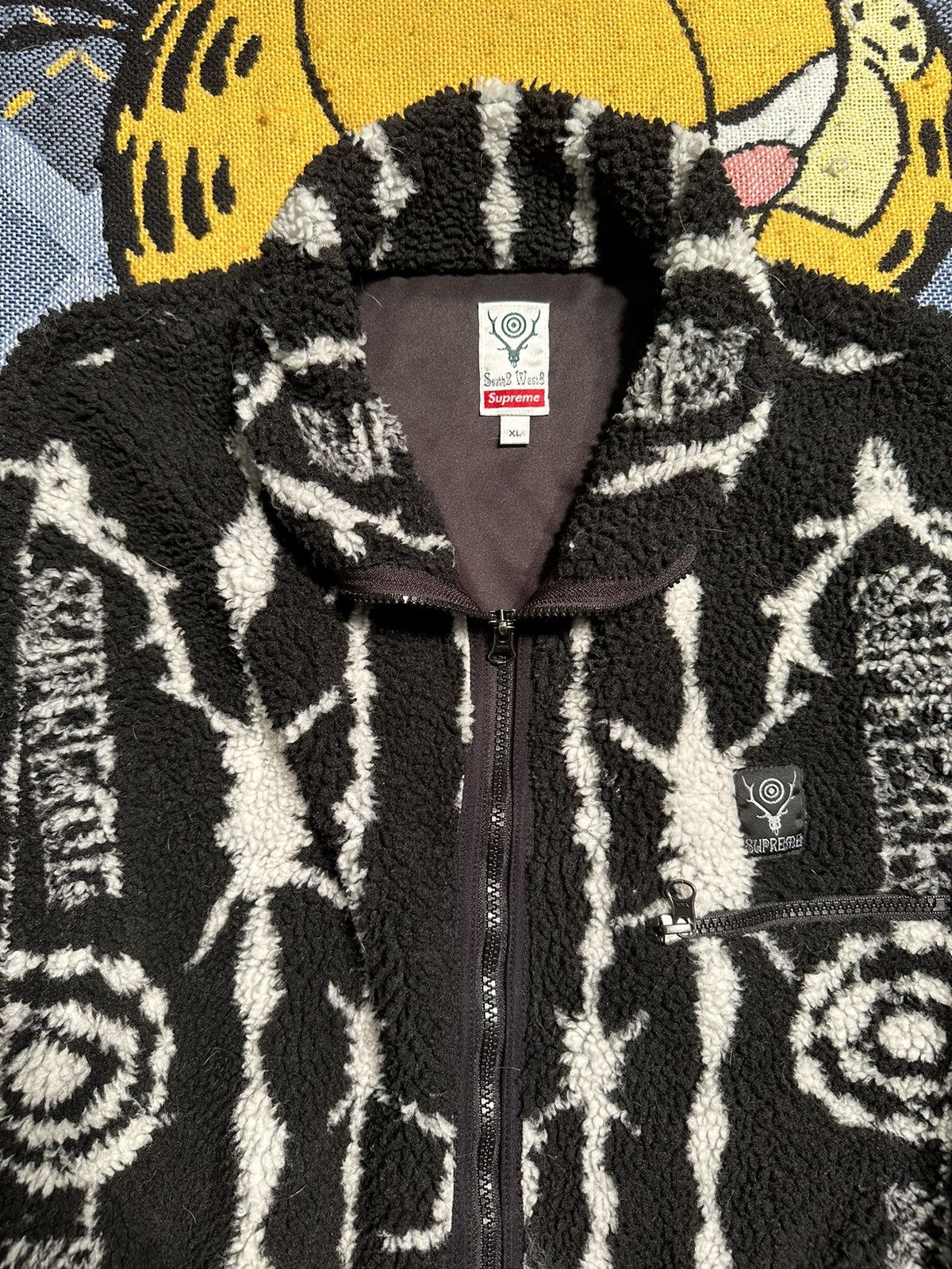 South2 West8 × Supreme Vintage Supreme x South2 West8 Fleece Barbed Wire jacket Size US XL / EU 56 / 4 - 3 Thumbnail