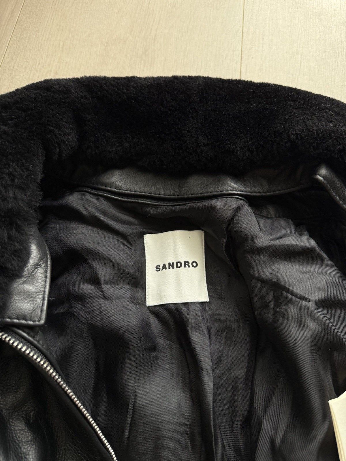Sandro Sandro Heron Leather Bomber Aviator Flight Jacket Size US M / EU 48-50 / 2 - 6 Thumbnail