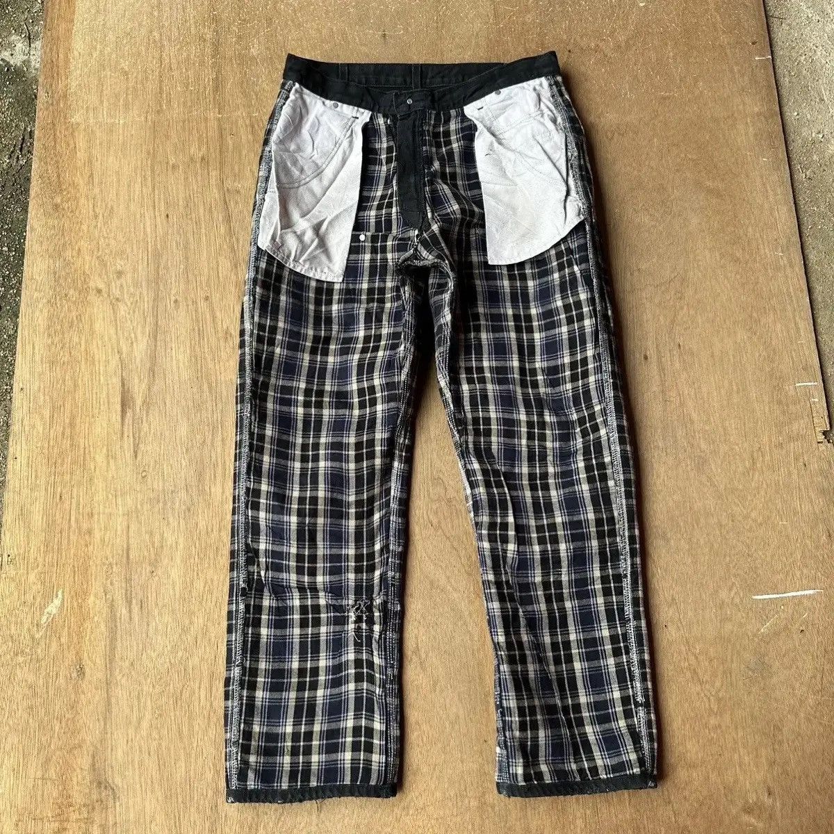 Carhartt SUPER SICKS🔥CARHARTT VTG DOUBLE KNEE WORKWEAR FLANNEL LINNED Size US 34 / EU 50 - 18 Thumbnail