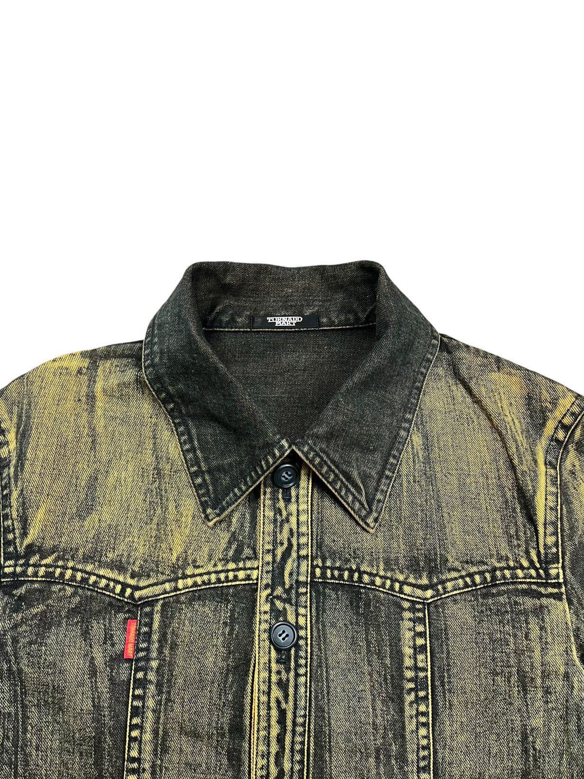 If Six Was Nine 2000s Tornado Mart - Extreme Mud Wash Denim Jacket Size US L / EU 52-54 / 3 - 8 Thumbnail