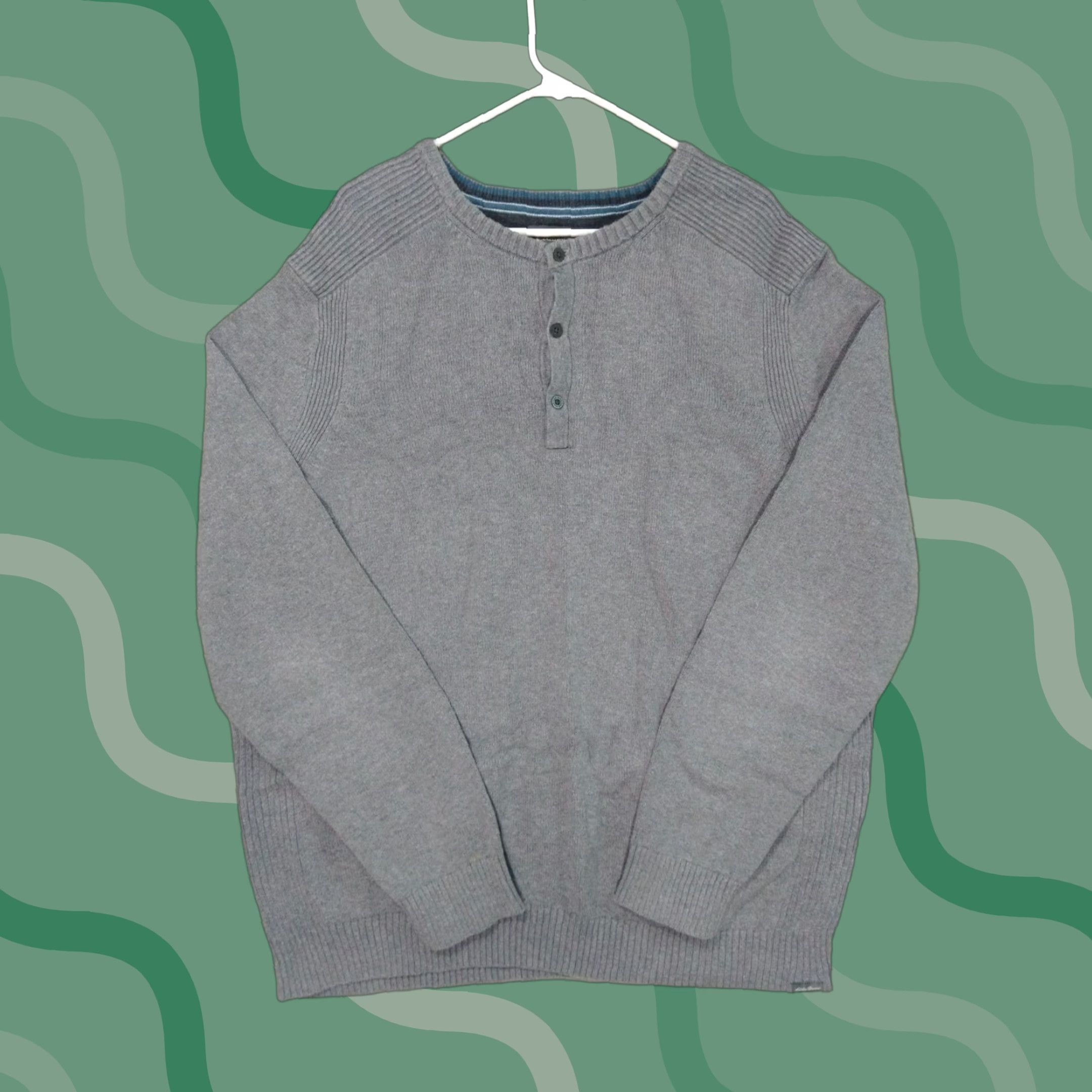 Eddie Bauer Eddie Bauer Sweater Mens 2XLT Gray Henley Pullover Long Sleeve Cotton Casual Size US XXL / EU 58 / 5 - 1 Thumbnail