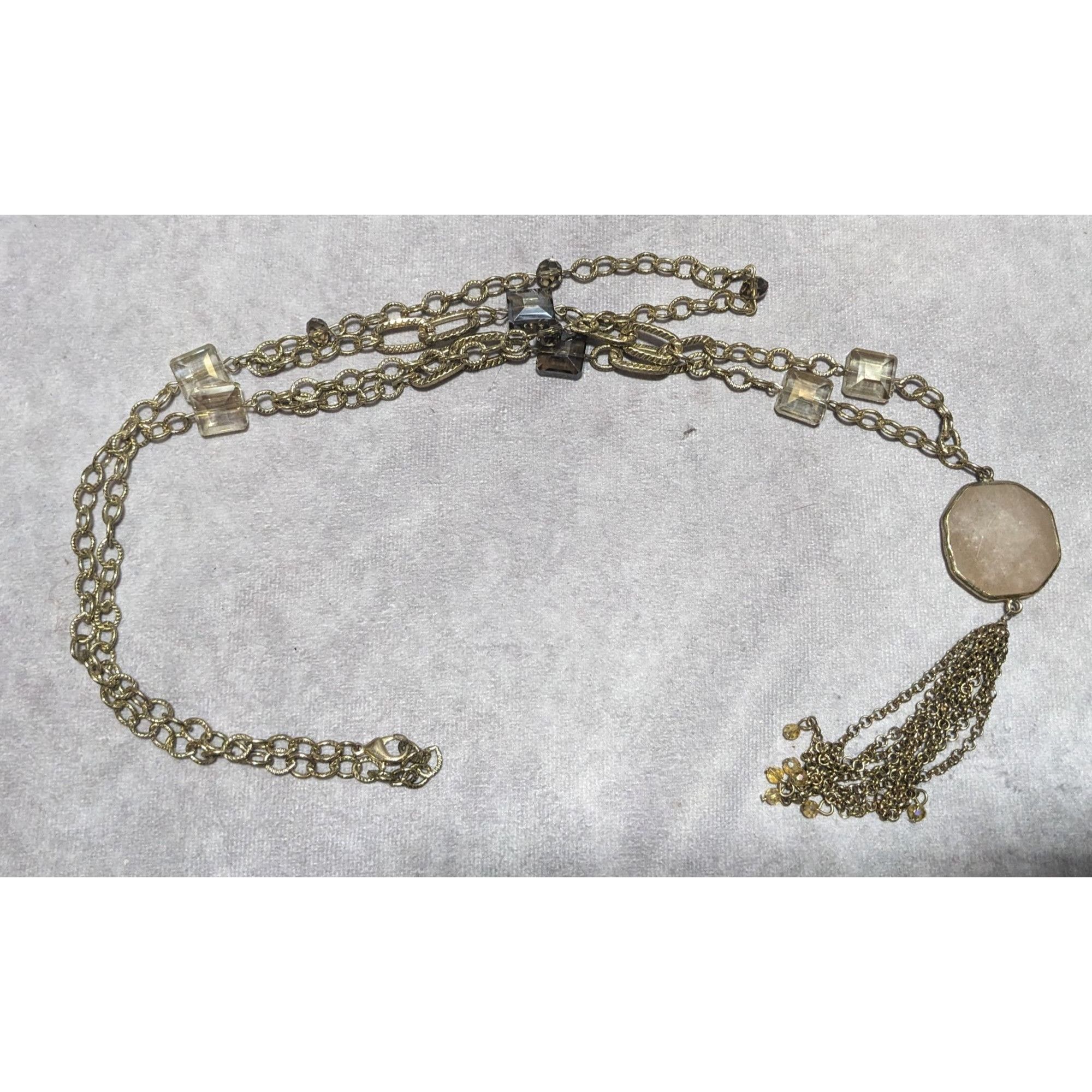 Other Gold Glam Long Layered Pendant & Tassel Necklace Size ONE SIZE - 9 Thumbnail