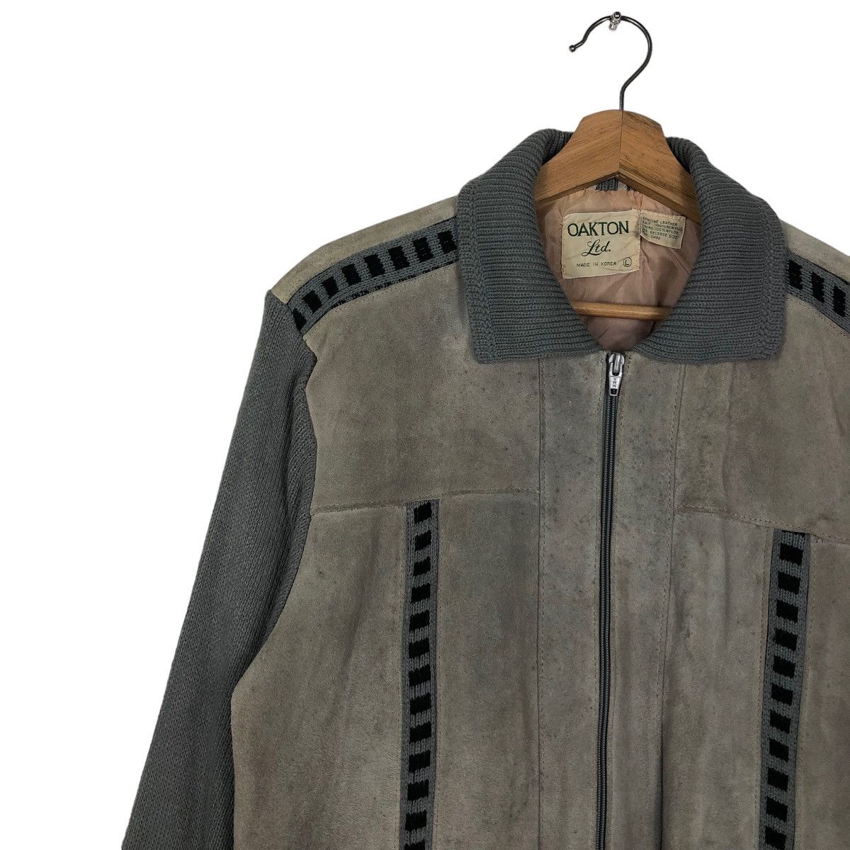 Genuine Leather 🔥90’s Vintage Bomber Genuine Leather Jacket Oakton Japan Size US L / EU 52-54 / 3 - 6 Thumbnail