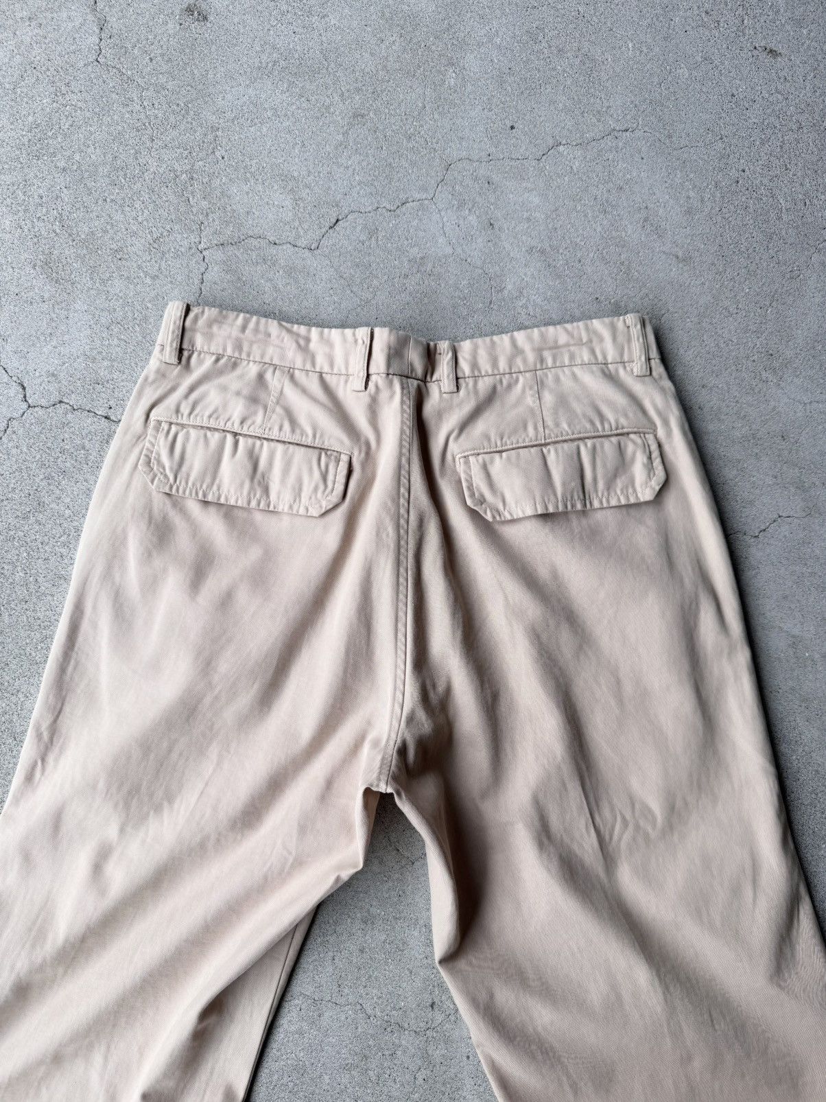 Issey Miyake ISSEY MIYAKE 2002SS Archive Beige Cotton Straight Trousers Size US 28 / EU 44 - 8 Thumbnail