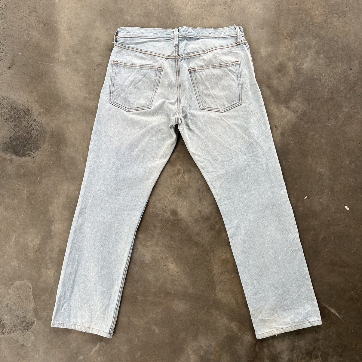 Japanese Brand × Jean × Vintage Vintage Japanese Lightwash Distressed Faded Denim Jean Pant Size US 34 / EU 50 - 10 Thumbnail