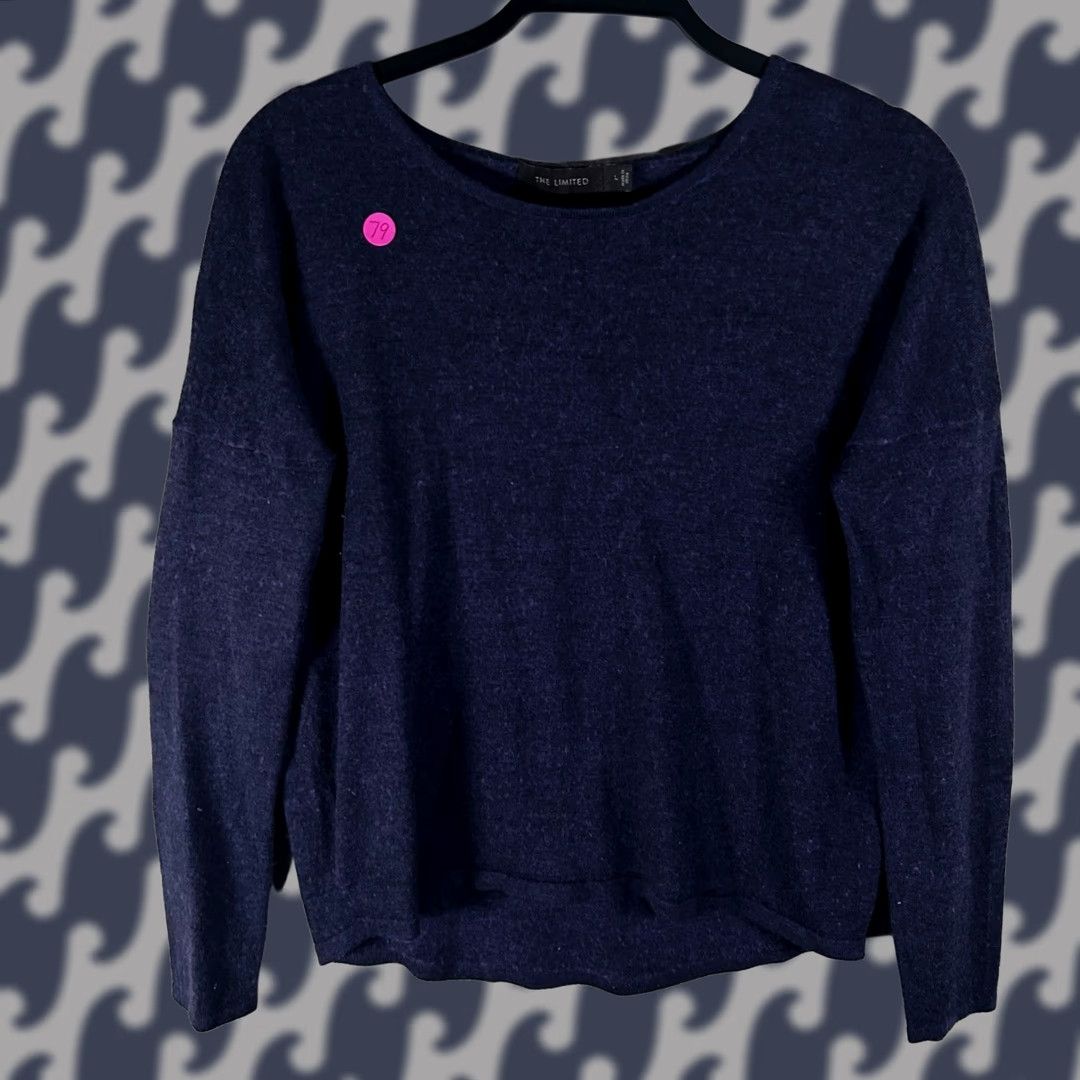 Vintage The Limited Womens Large Purple Merino Wool Blend Long Sleeve Knit Sweater Top Size L / US 10 / IT 46 - 1 Thumbnail