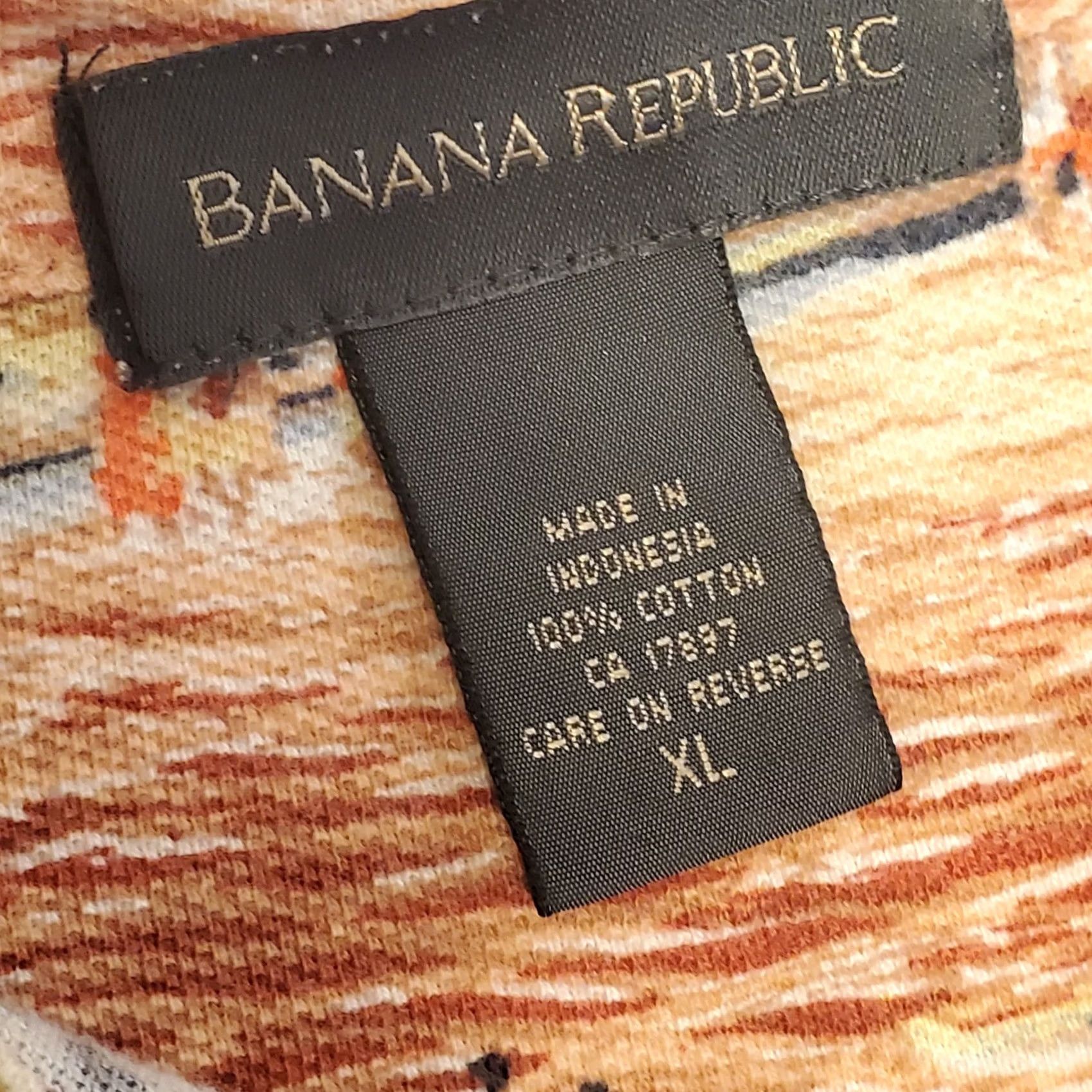 Banana Republic Banana Republic Shirt Mens Sz XL Tropical Print Summer Polo Resort Travel Beach Size US XL / EU 56 / 4 - 5 Thumbnail