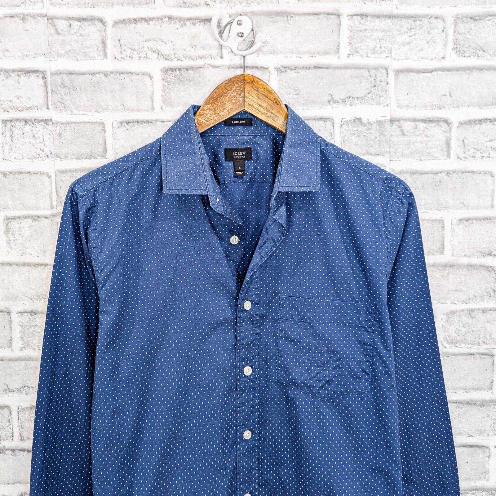 J.Crew J. Crew Ludlow Men's Button up Shirt Blue w Mini Polka dot Size US S / EU 44-46 / 1 - 4 Thumbnail