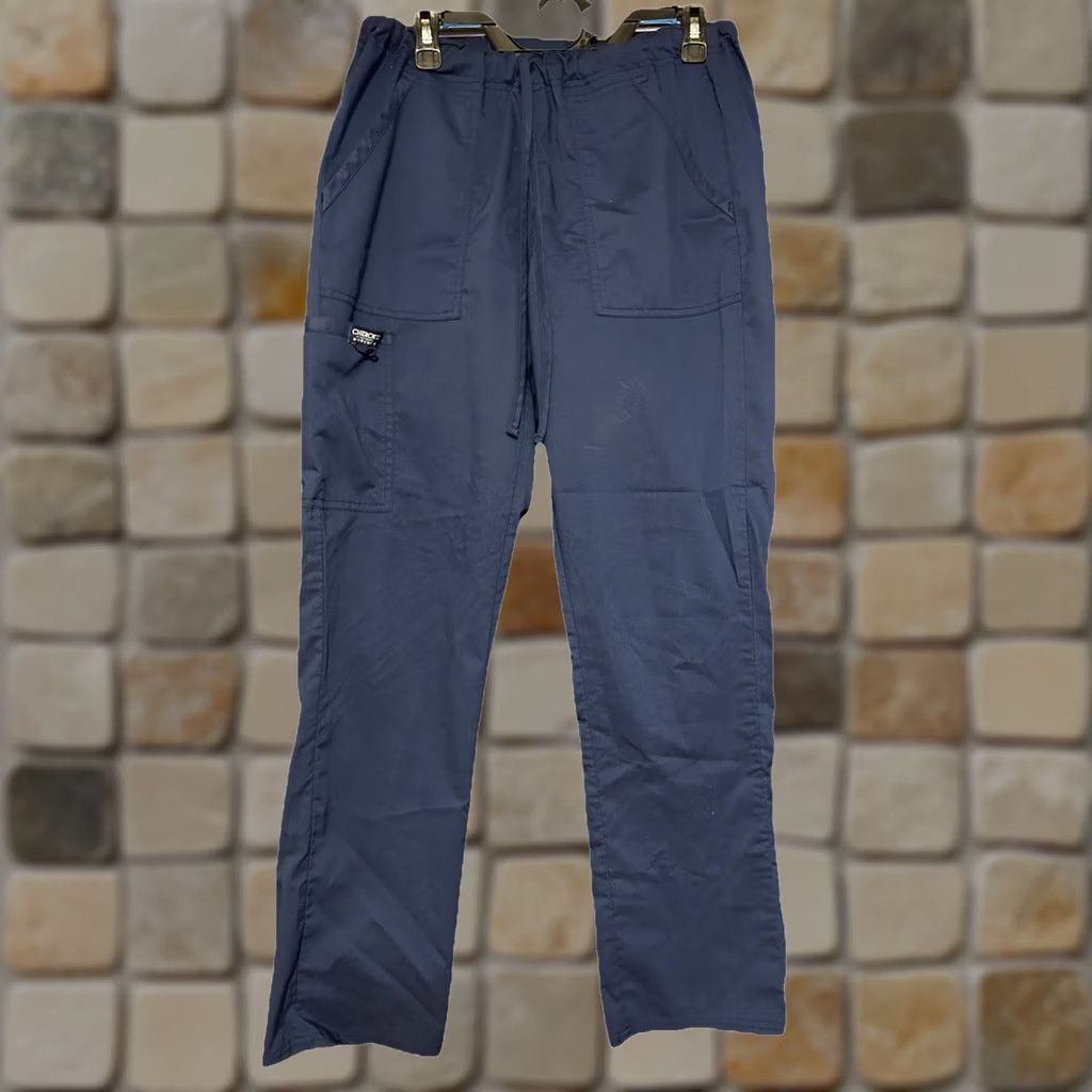 Cherokee Cherokee Scrub Pants Women Medium Navy Drawstrings Style#WW020 Blue Size 32" / US 10 / IT 46 - 1 Thumbnail