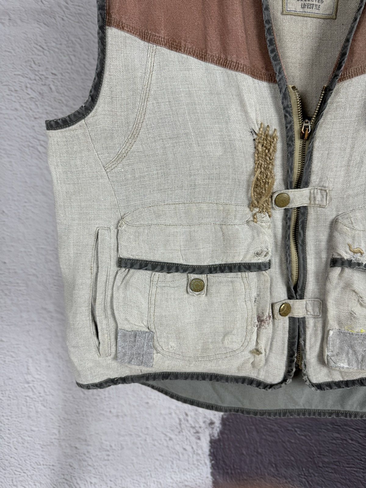 Camel Camel fishing cotton linen faded custom vintage vest outdoor Size US L / EU 52-54 / 3 - 5 Thumbnail