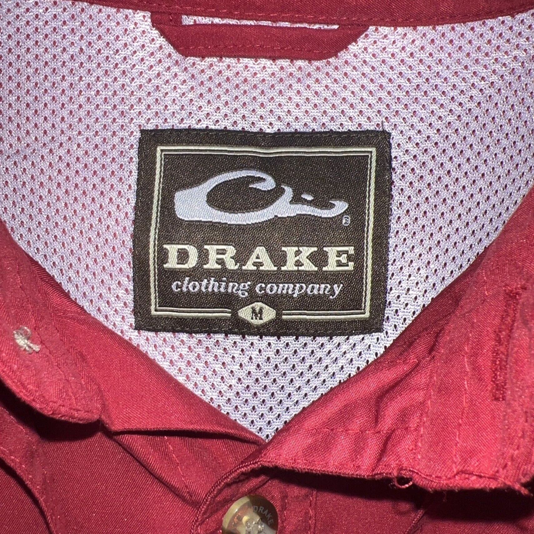 Vintage Drake Red Button Up Shirt Mens Size M Long Sleeve Vented Cotton Casual Size US M / EU 48-50 / 2 - 3 Thumbnail
