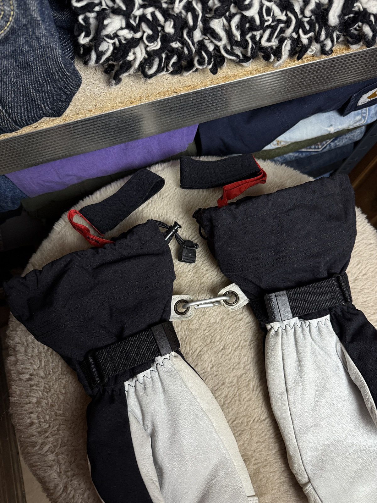 Hestra Hestra Ski Gloves Army Leather Mitten Size 9 Outdoor Size ONE SIZE - 4 Thumbnail