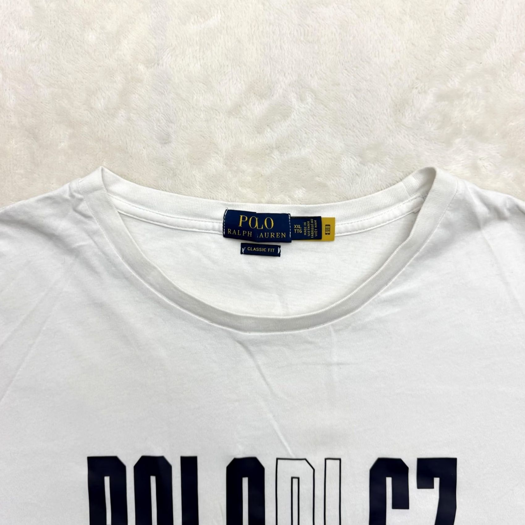 Polo Ralph Lauren Polo Ralph Lauren Shirt Mens 2XL White Crewneck Logo Graphic Tee Short Sleeve Jersey Cotton Vintage No Size US XXL / EU 58 / 5 - 3 Thumbnail