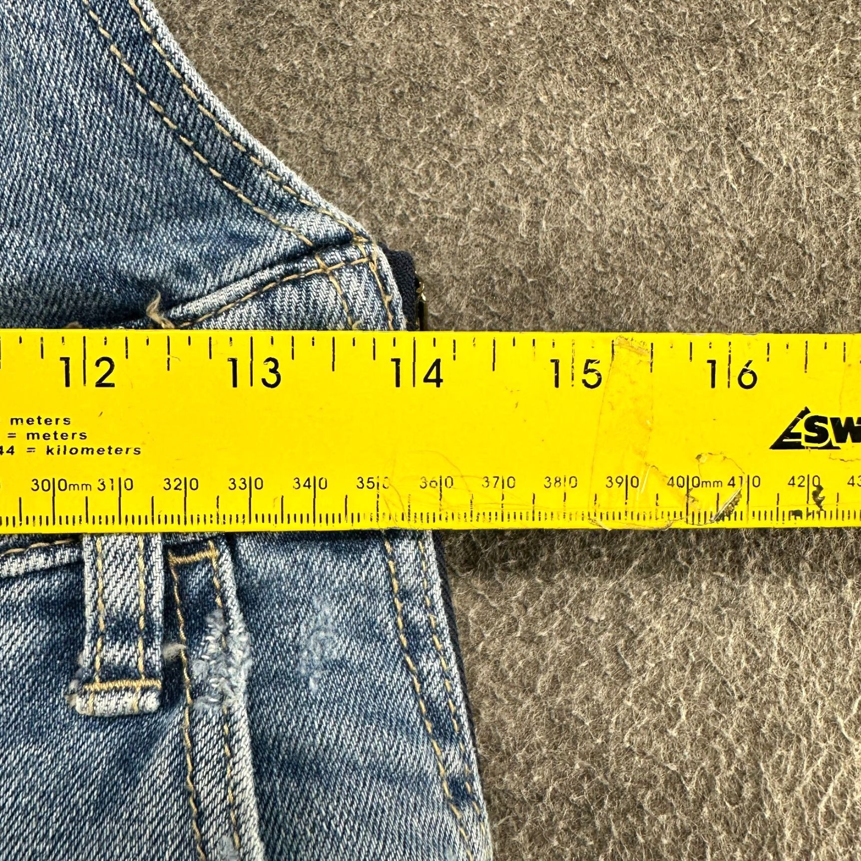 Old Navy Old Navy Overall Women 2 Blue Bib Skinny Stretch Denim Cotton Distressed Size 26" / US 2 / IT 38 - 7 Thumbnail