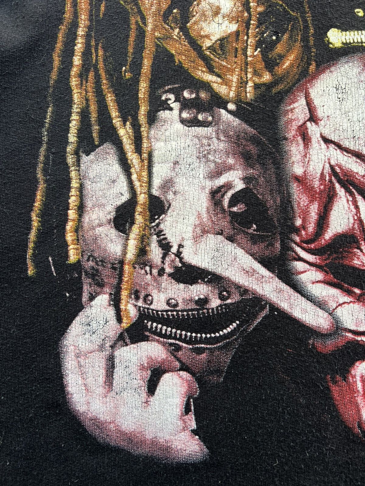 Band Tees × Slipknot × Vintage Vintage 2001 Slipknot Black Hoodie Size US L / EU 52-54 / 3 - 10 Thumbnail