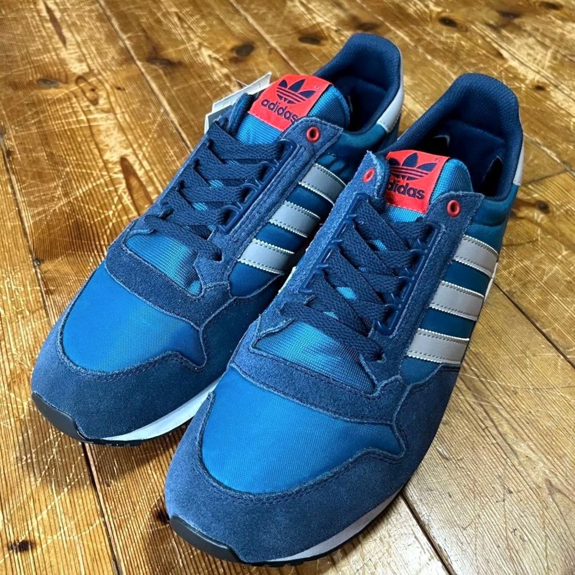 Adidas Deadstock Adidas Originals ZX500 Og Herblu Mgsoft Red M25394 Men Us10.5 - Greenish Navy Sneaker Size US 11 / EU 44 - 3 Thumbnail